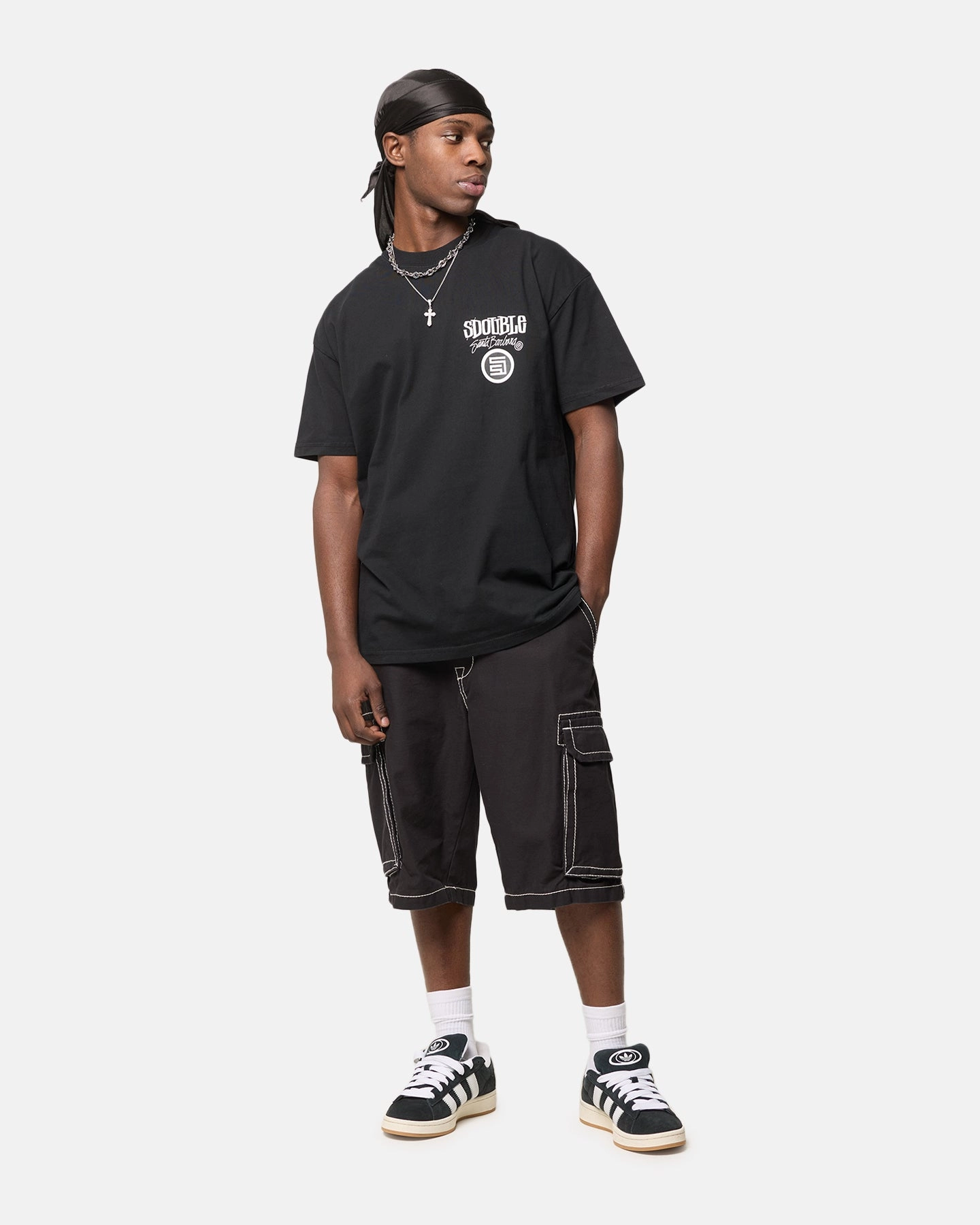 Non Irritating Tags Tight Fit S Double Combo Platter T-Shirt Washed Black