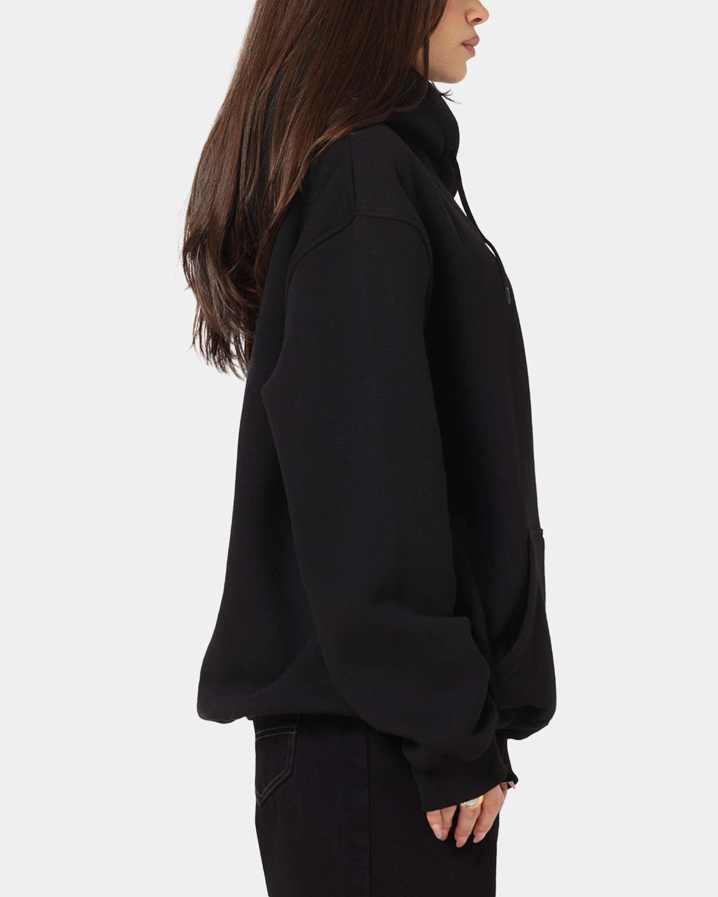 S Double Crown Dot Hoodie Black home - party foldable