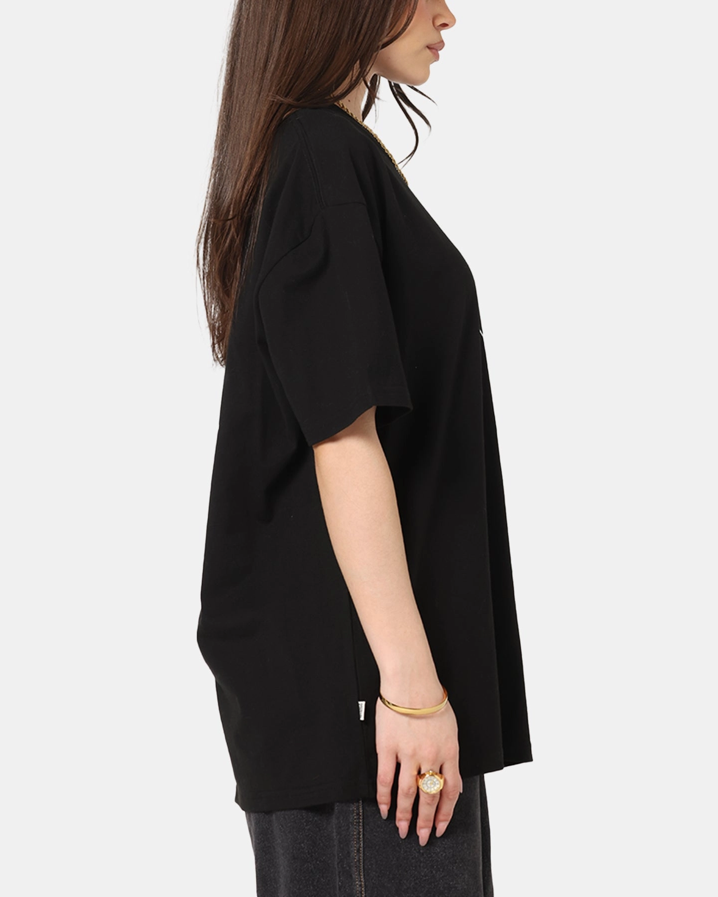 S Double Crown Dot T-Shirt Black TemperatureControl Fabric oversized but not shapeless