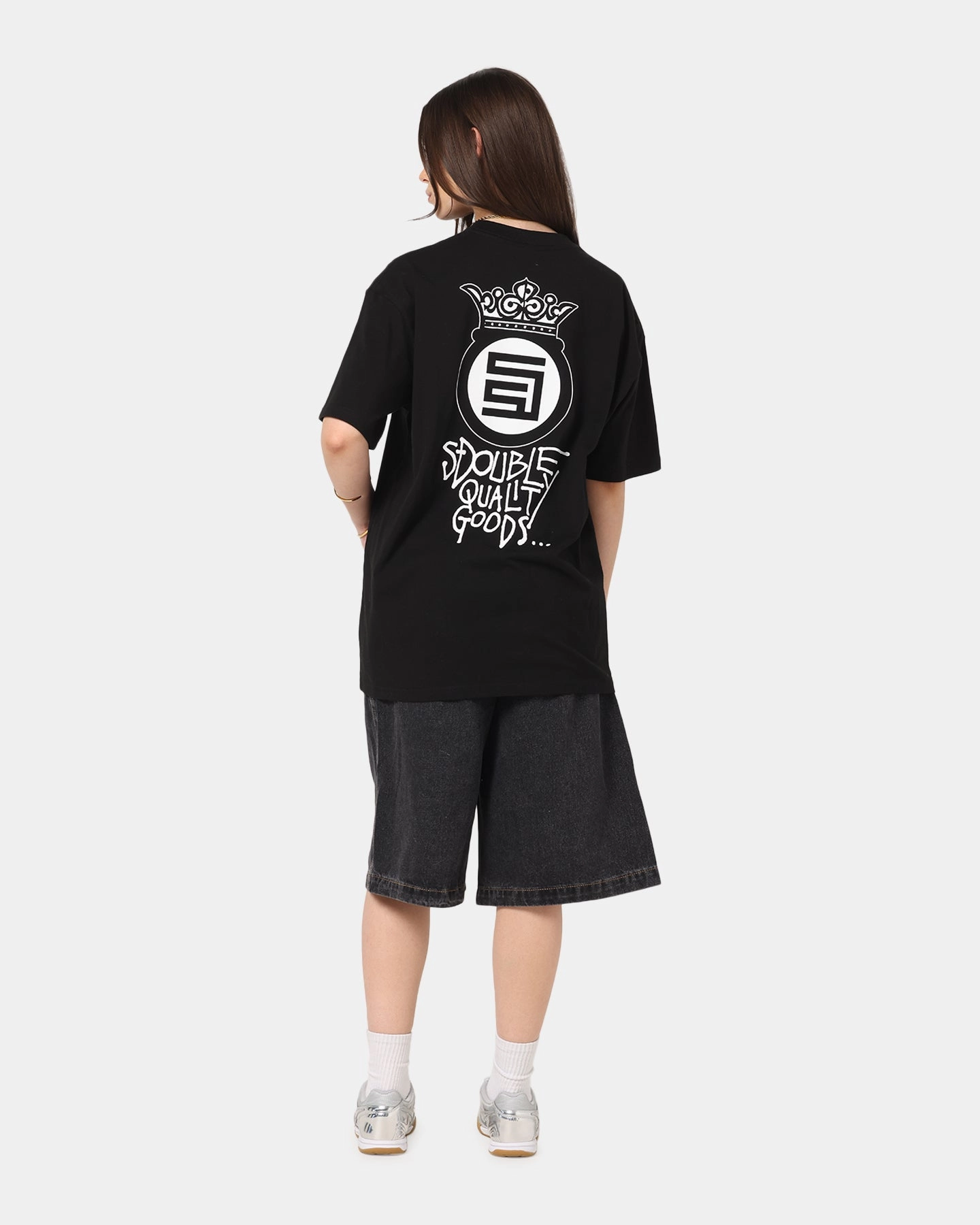Relaxed fit wear Top Rated S Double Crown Dot T-Shirt Black