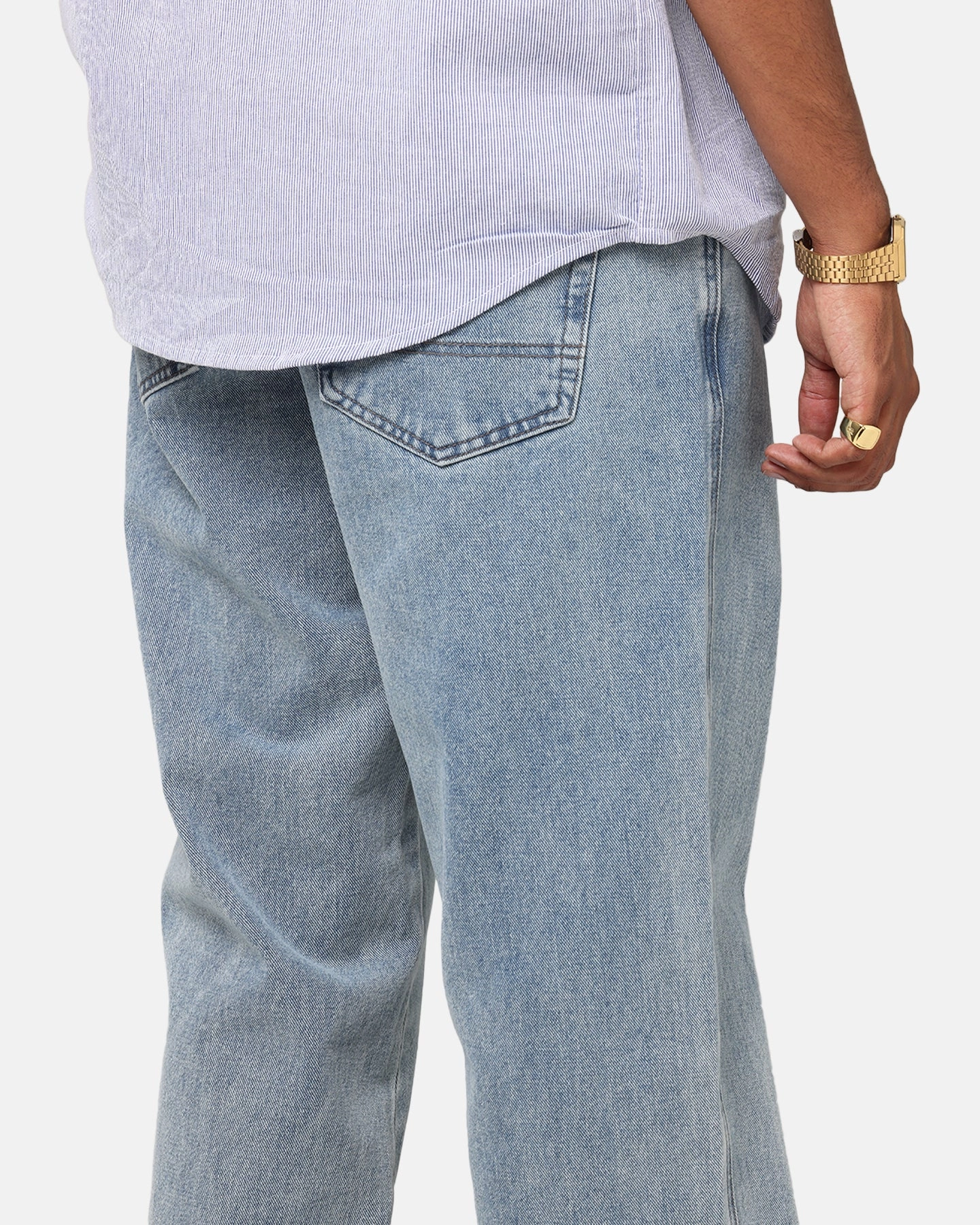 Cool Texture Neutral Choice S Double Denim Standard Jeans Denim Fade