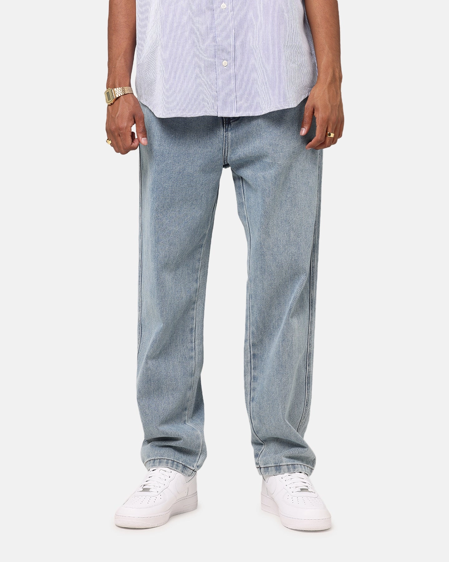 Rainy Day Vintage Lover S Double Denim Standard Jeans Denim Fade