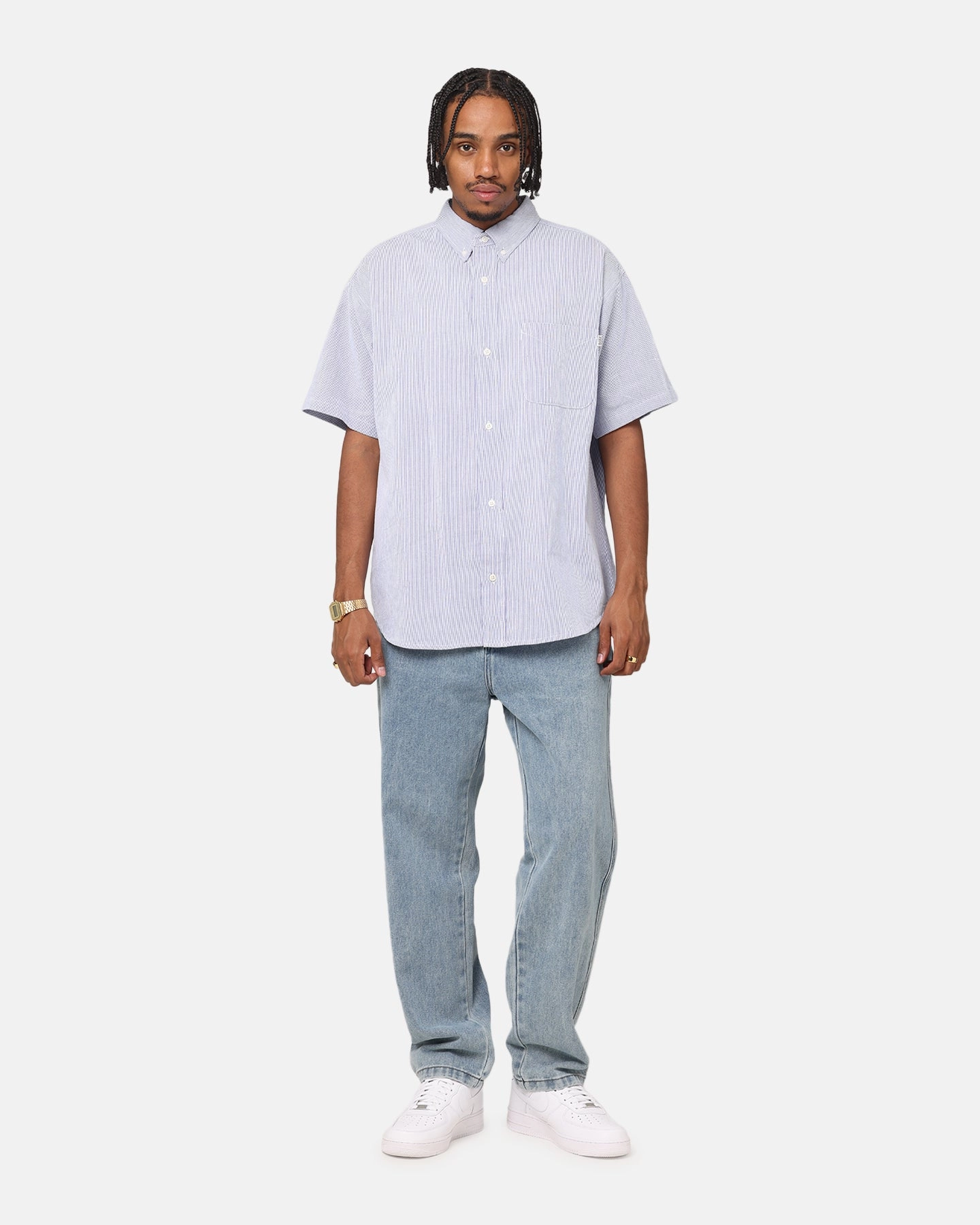 S Double Denim Standard Jeans Denim Fade Breathable Feel Day Wear