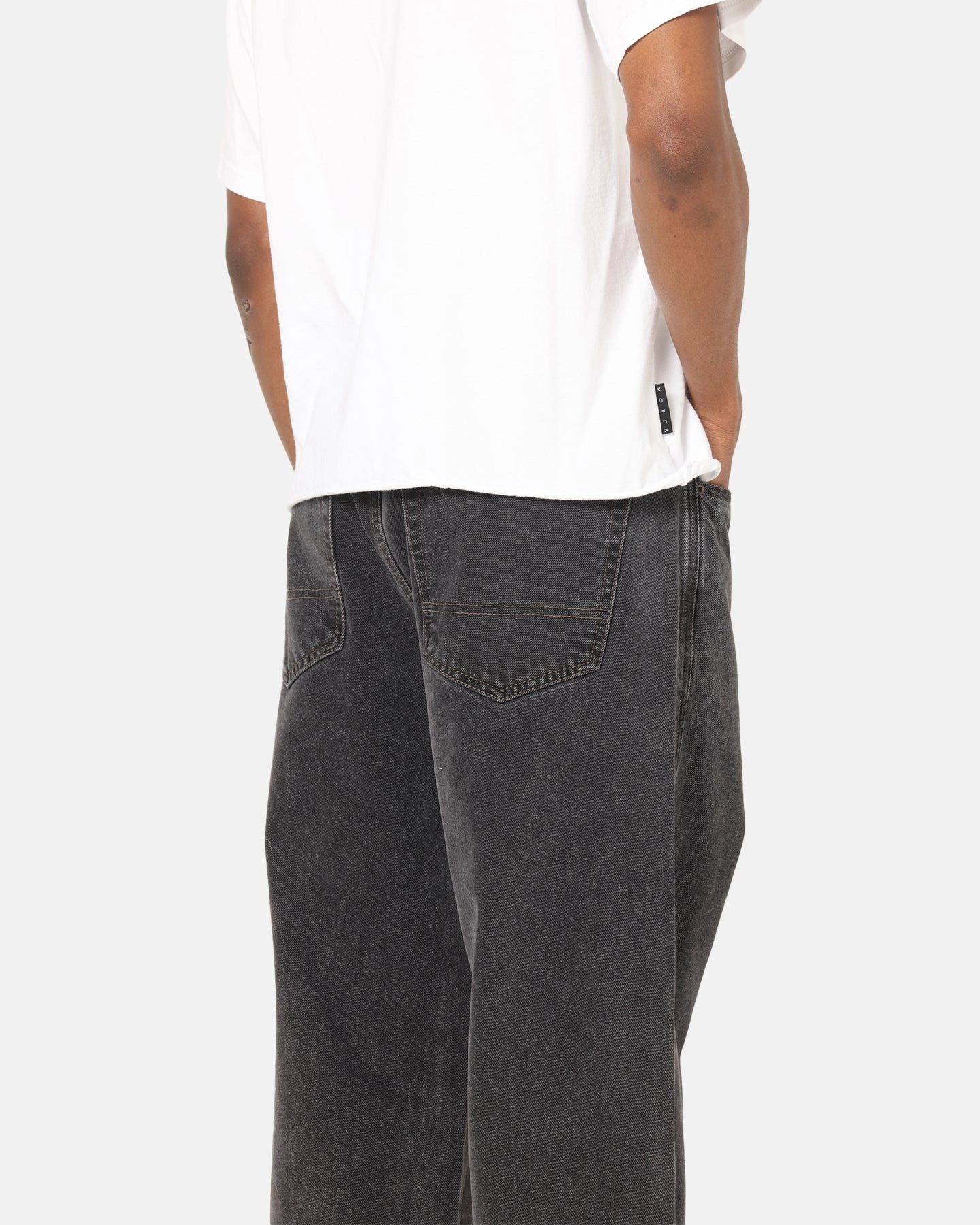 Office Wear Modern Rainy Day Morning Stroll Stretch S Double Denim Standard Jeans Faded Black