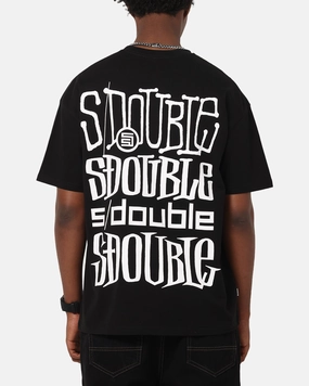 S Double Logofest T-Shirt Black LongLastingColor