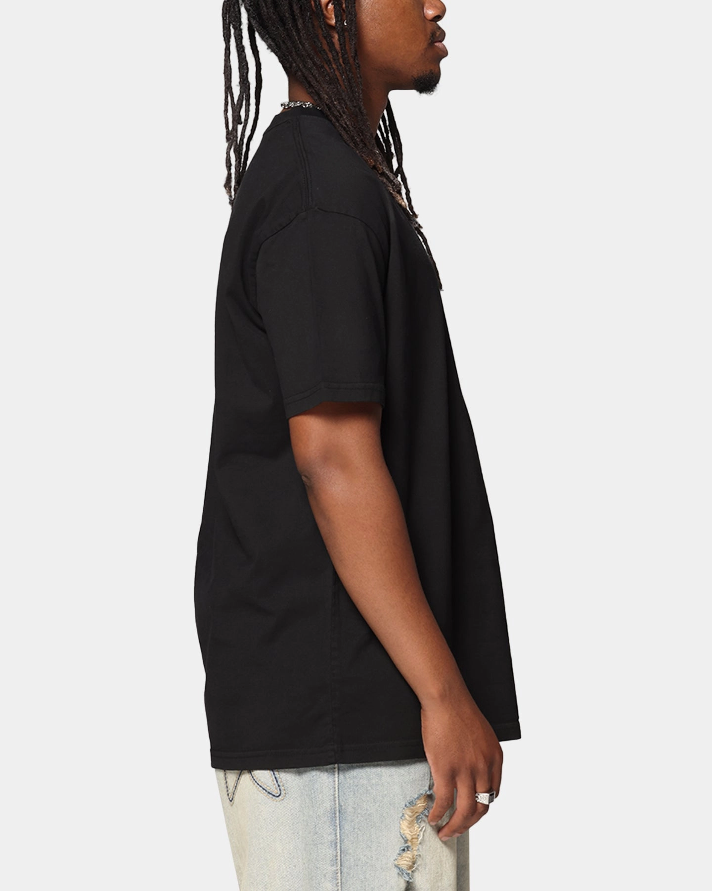 S Double Pocket T-Shirt Washed Black Simple Comfort Look