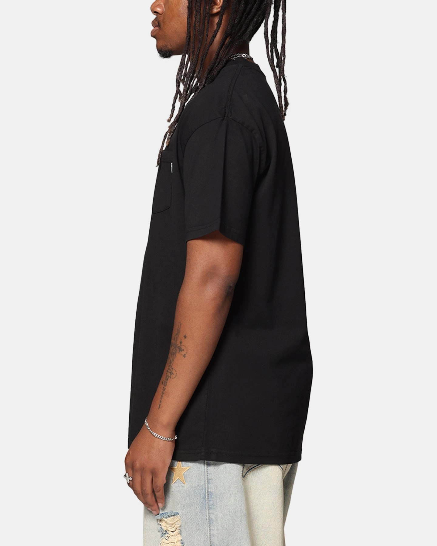 StretchComfortWeave S Double Pocket T-Shirt Washed Black