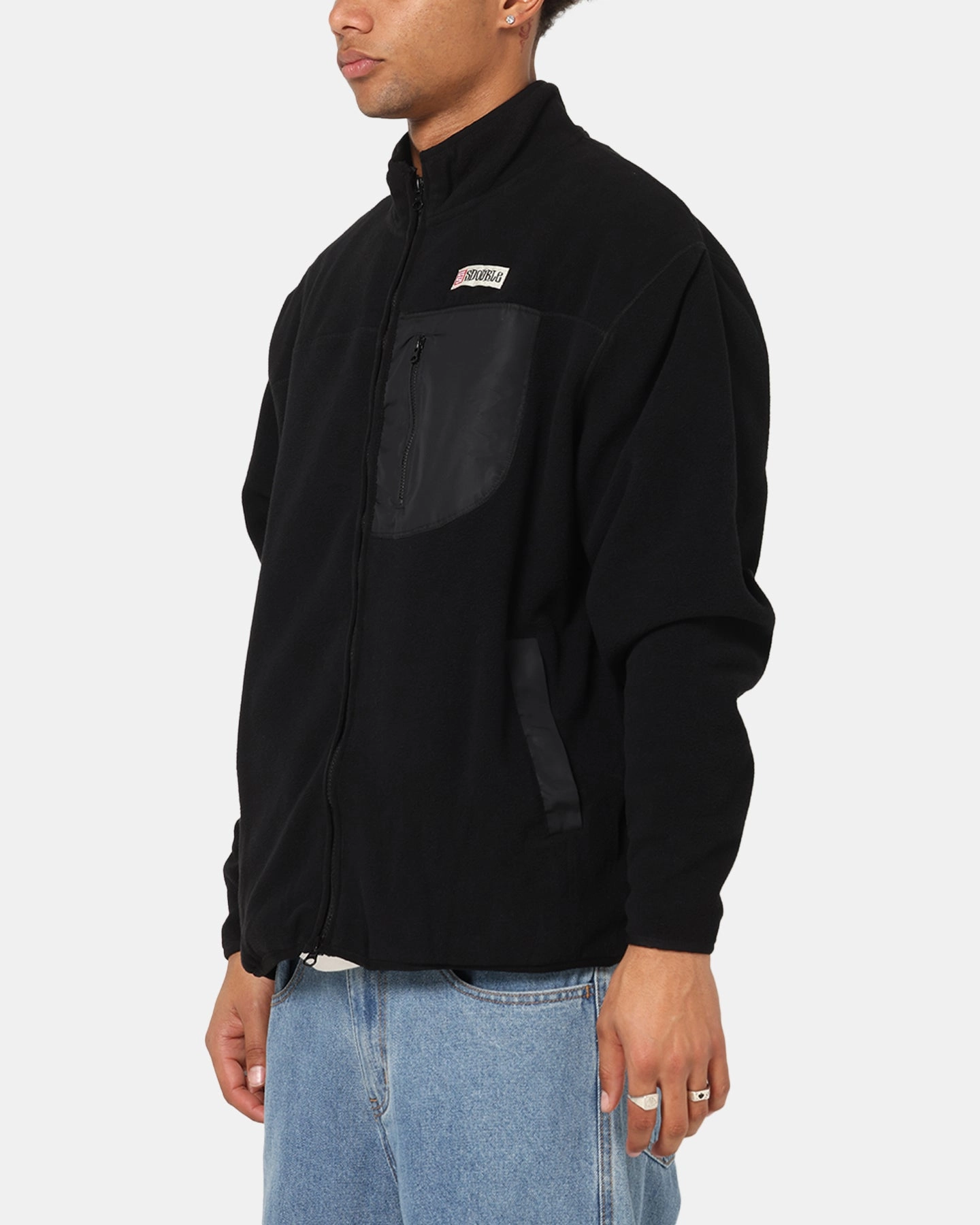 Bandana Multi Pocket S Double Polar Fleece Jacket Black