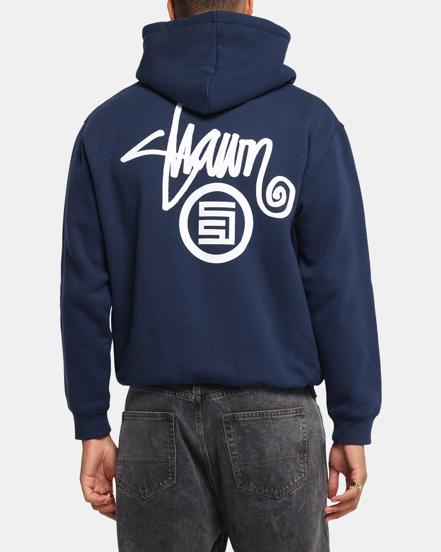 S Double Shawn Dot Zip Through Hoodie Washed Navy low pressure situation all - terrain