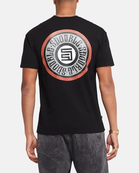 S Double Track Dot T-Shirt Washed Black FlexibleKnit Cozy Vibe