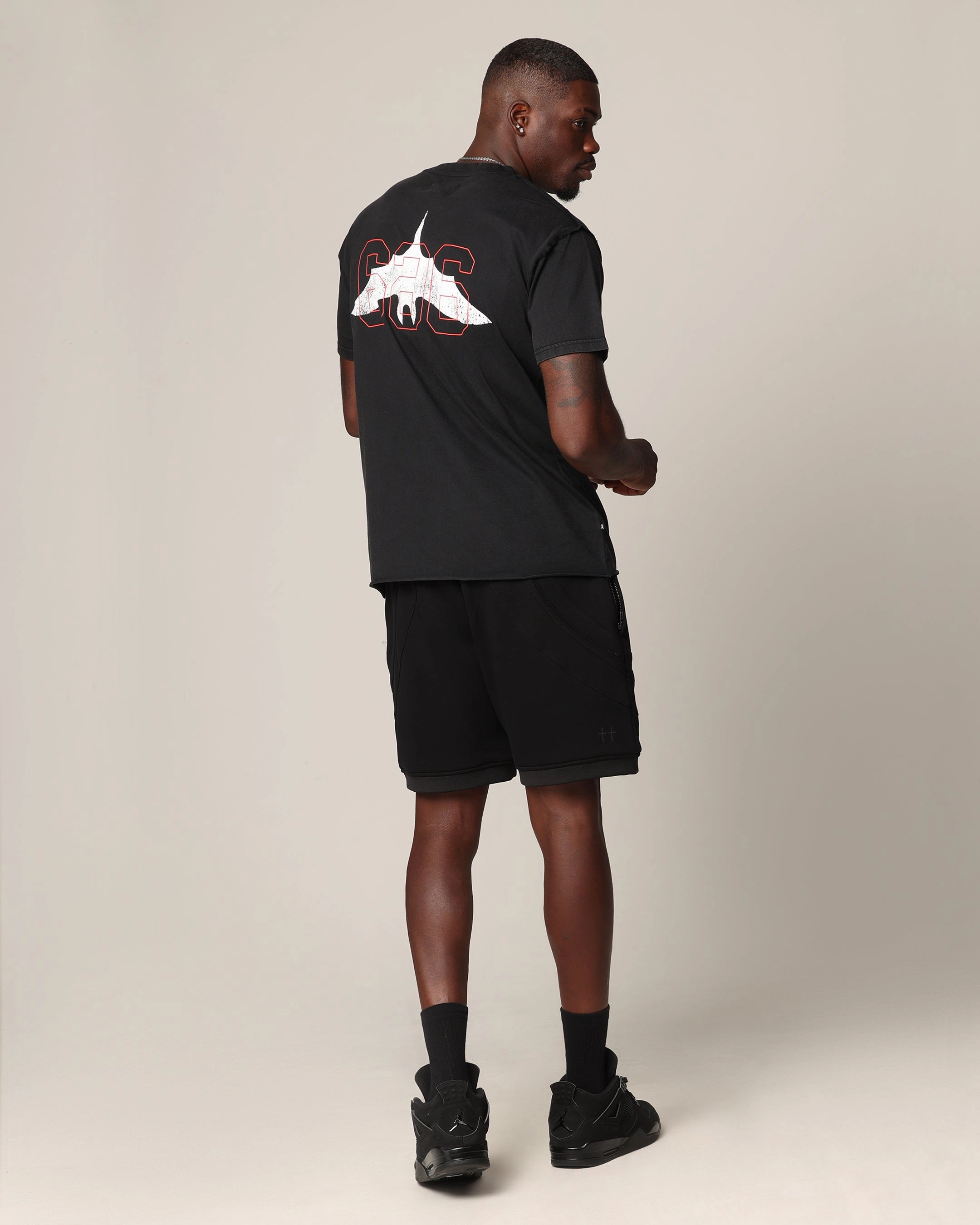 Saint Morta 666 Cut T-Shirt Vintage Black Casual layering piece Essential Piece