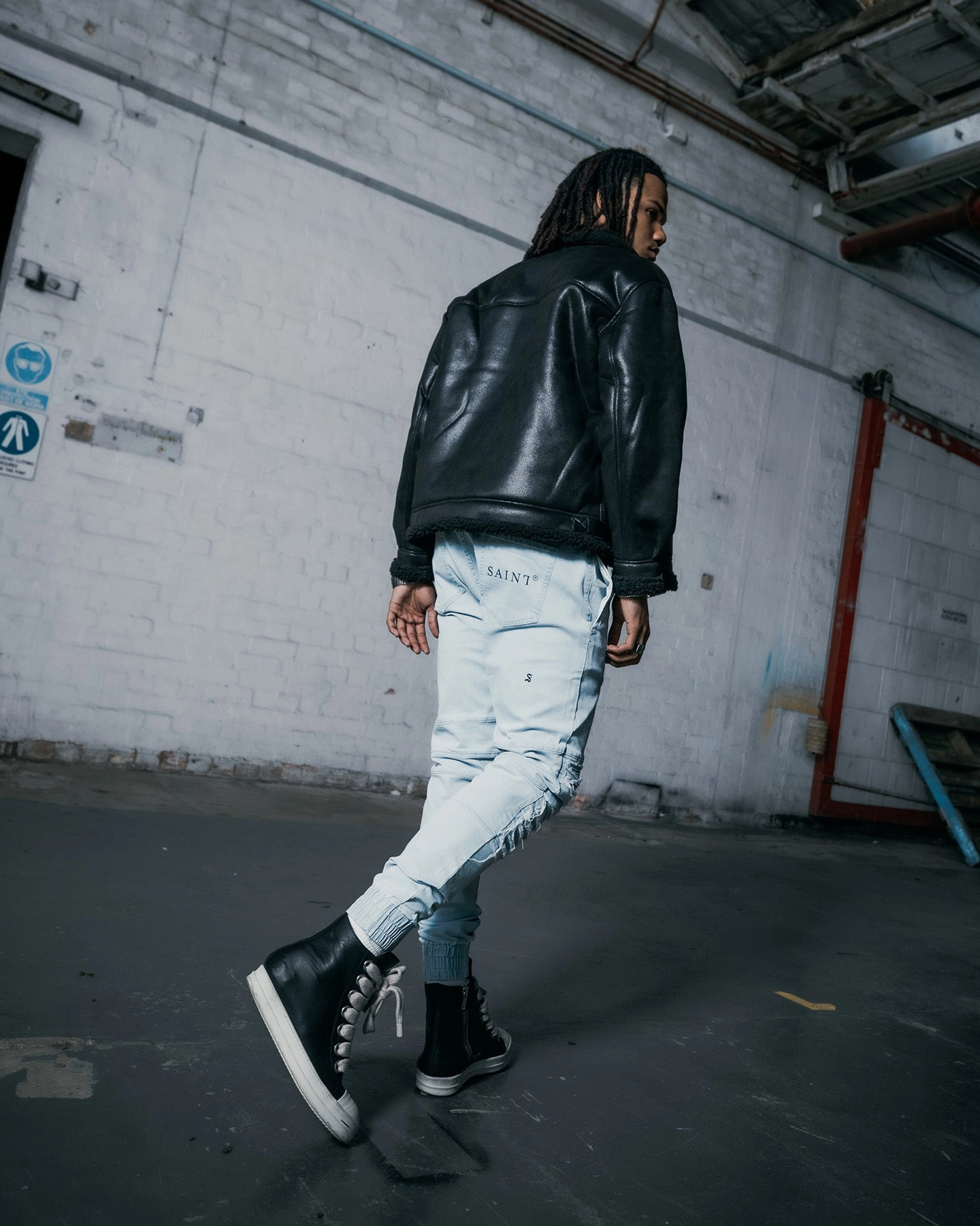 Low Profile Design Saint Morta Abolished Joggers Light Blue