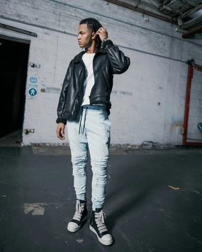 Saint Morta Abolished Joggers Light Blue Flattering Look