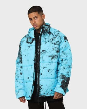 Saint Morta Acid Puffer Jacket Cyan/Black Stole