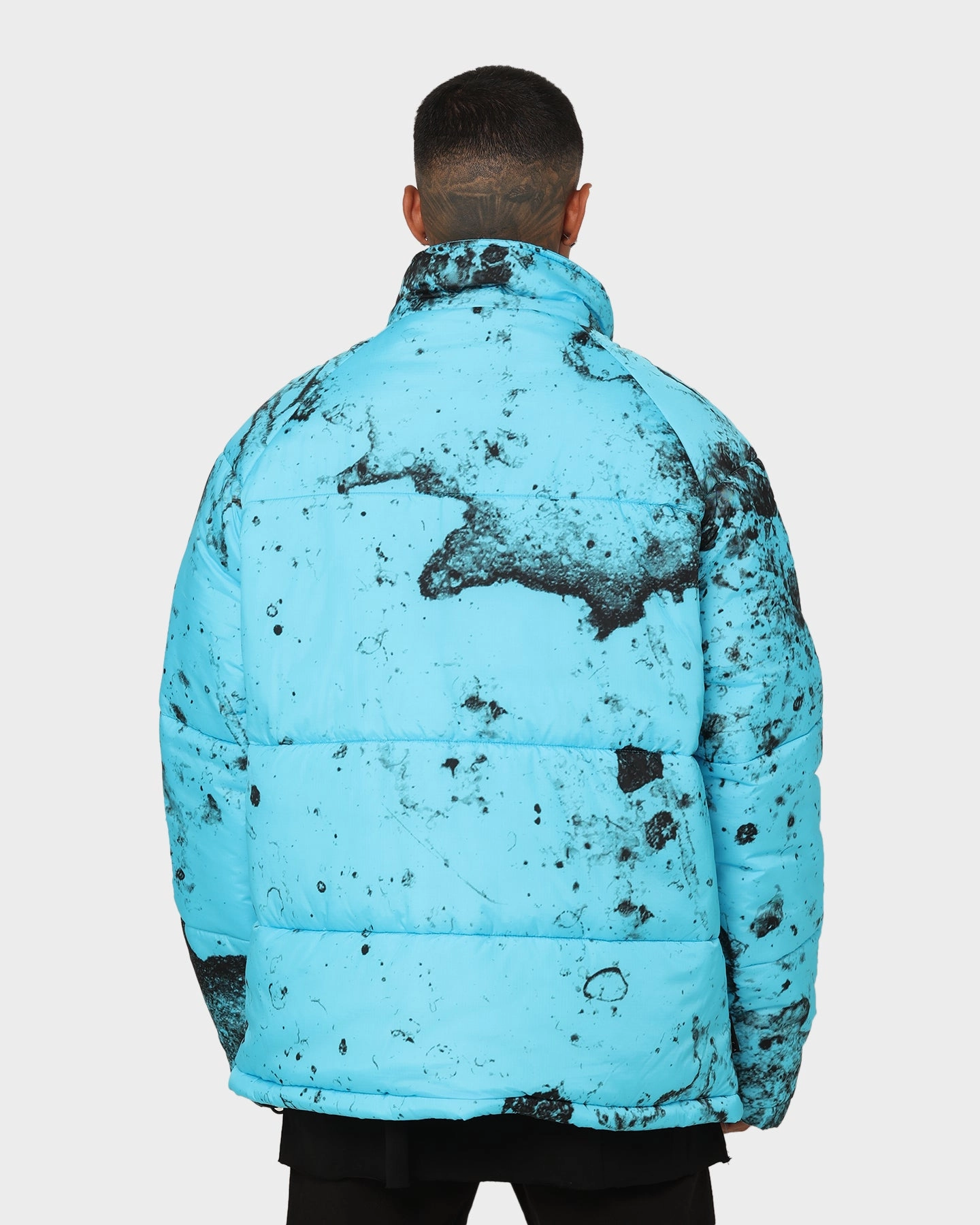 Compact Storage Design Insulated Layer Saint Morta Acid Puffer Jacket Cyan/Black