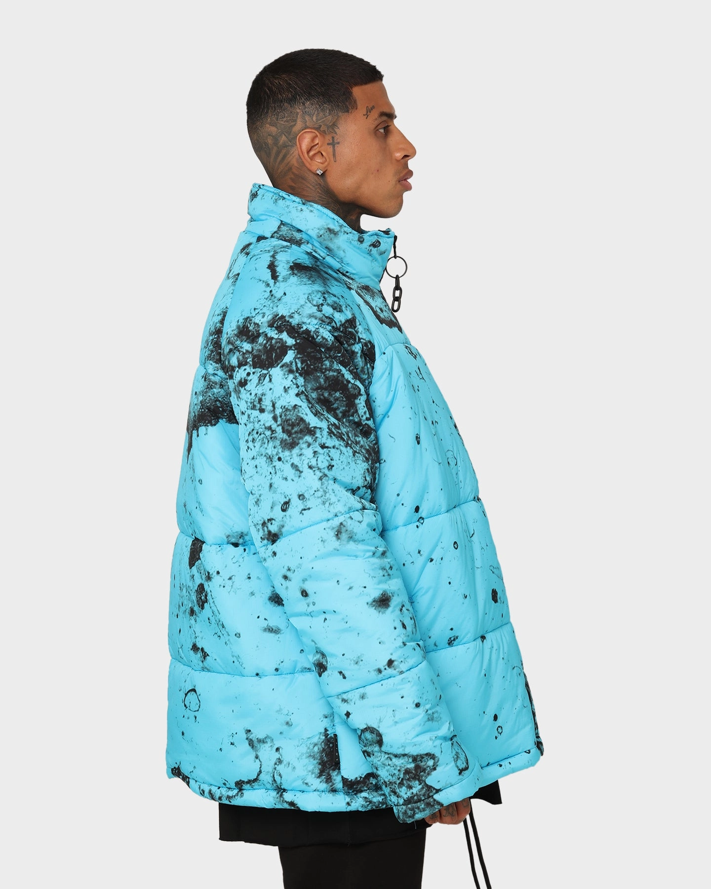 Smart Travel Light Saint Morta Acid Puffer Jacket Cyan/Black