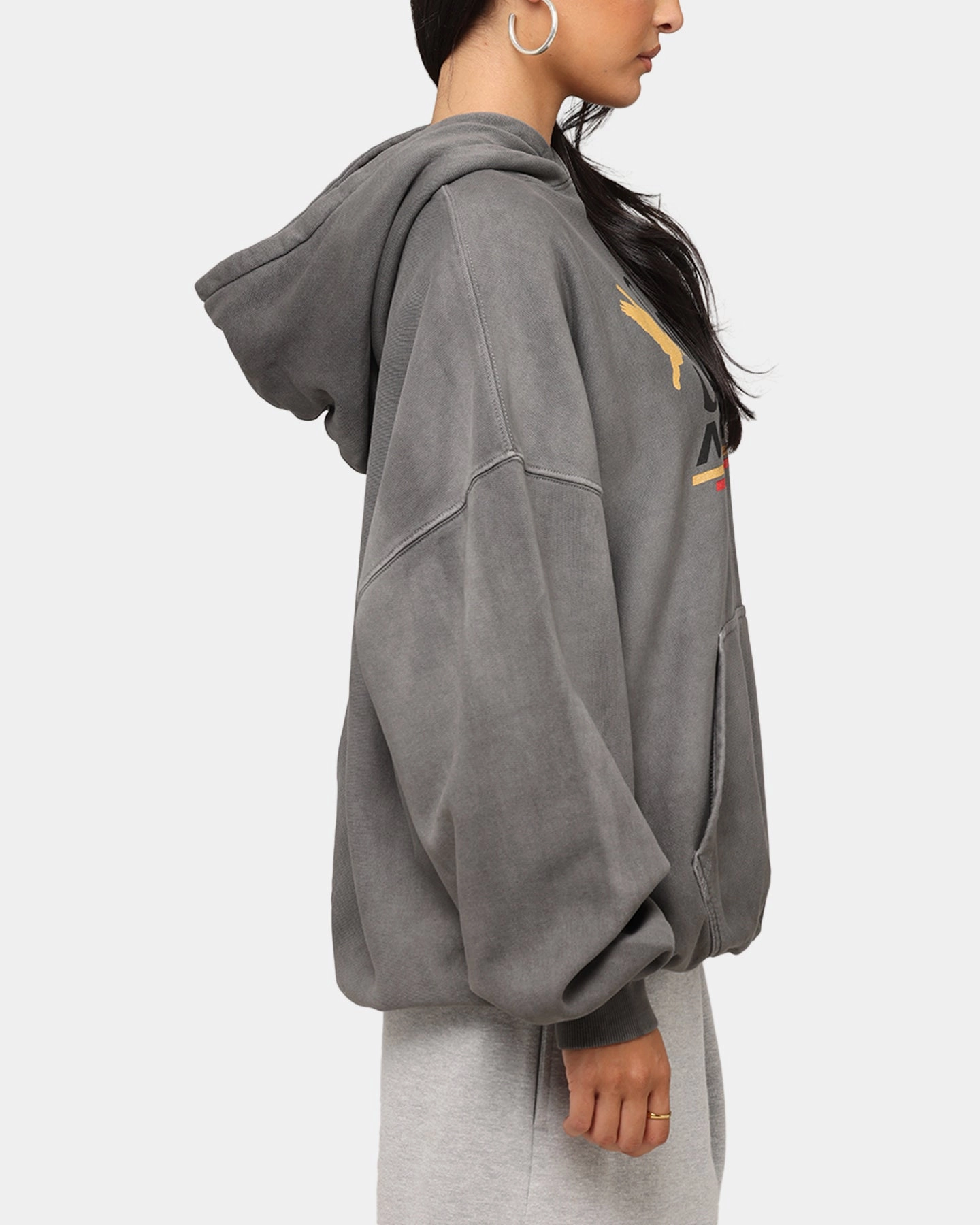 Saint Morta Adrenaline Boxy Hoodie Washed Charcoal Quick Fit