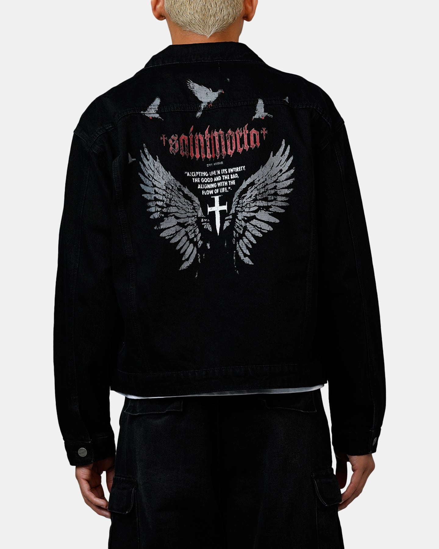Saint Morta Amorfati Denim Jacket Black Shadow wedding ceremony Smell