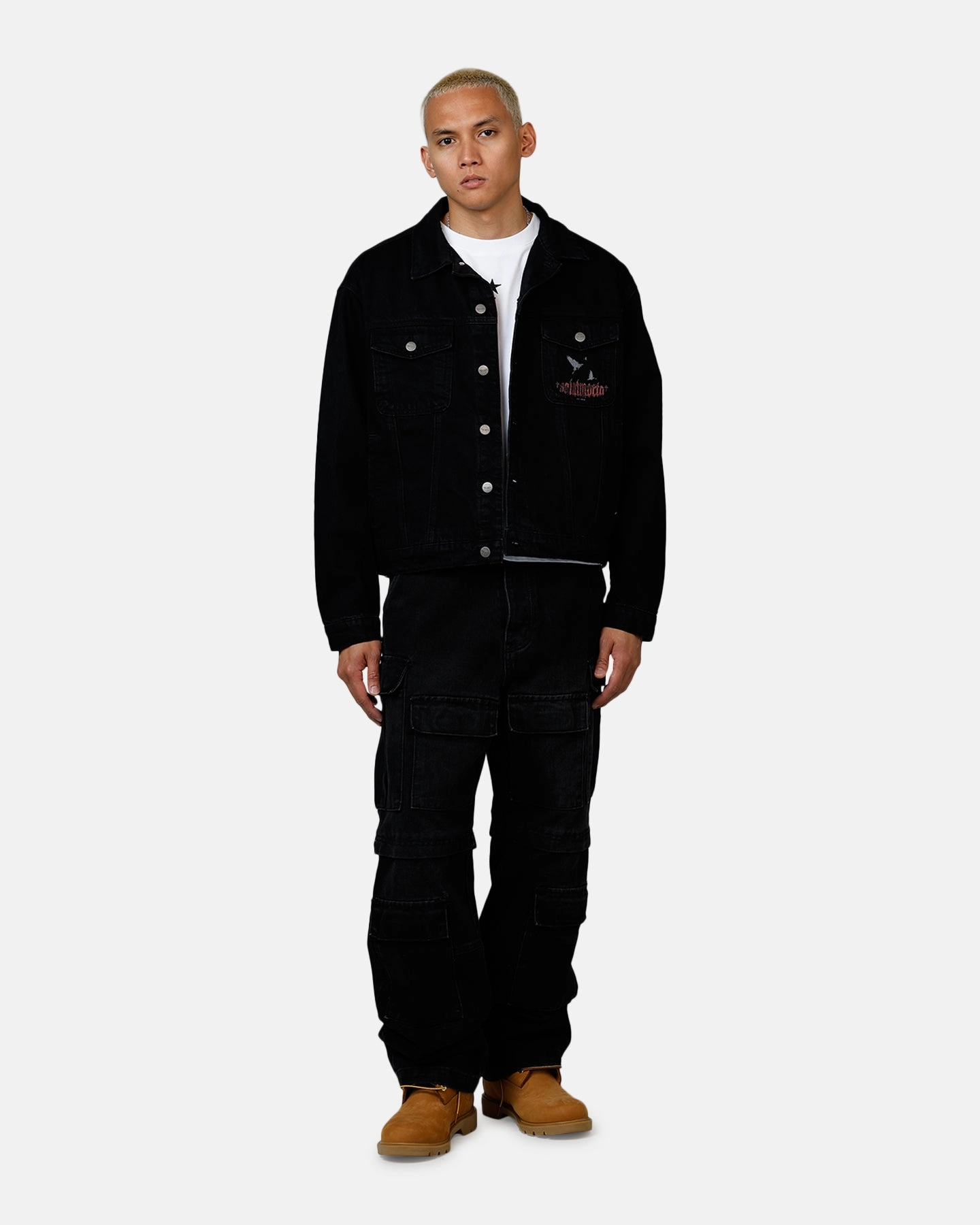 Saint Morta Amorfati Denim Jacket Black Shadow Premium Fit