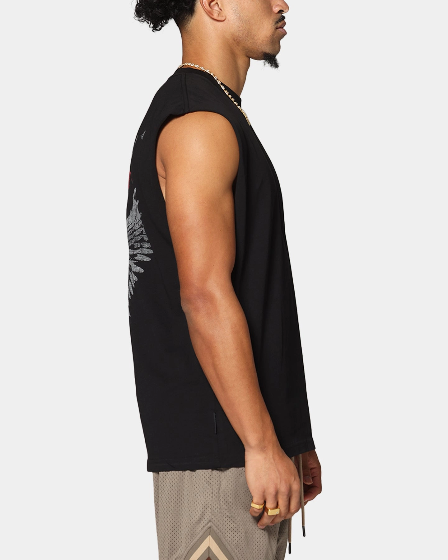 Casual Layer Saint Morta Amorfati Oversized Muscle T-Shirt Black