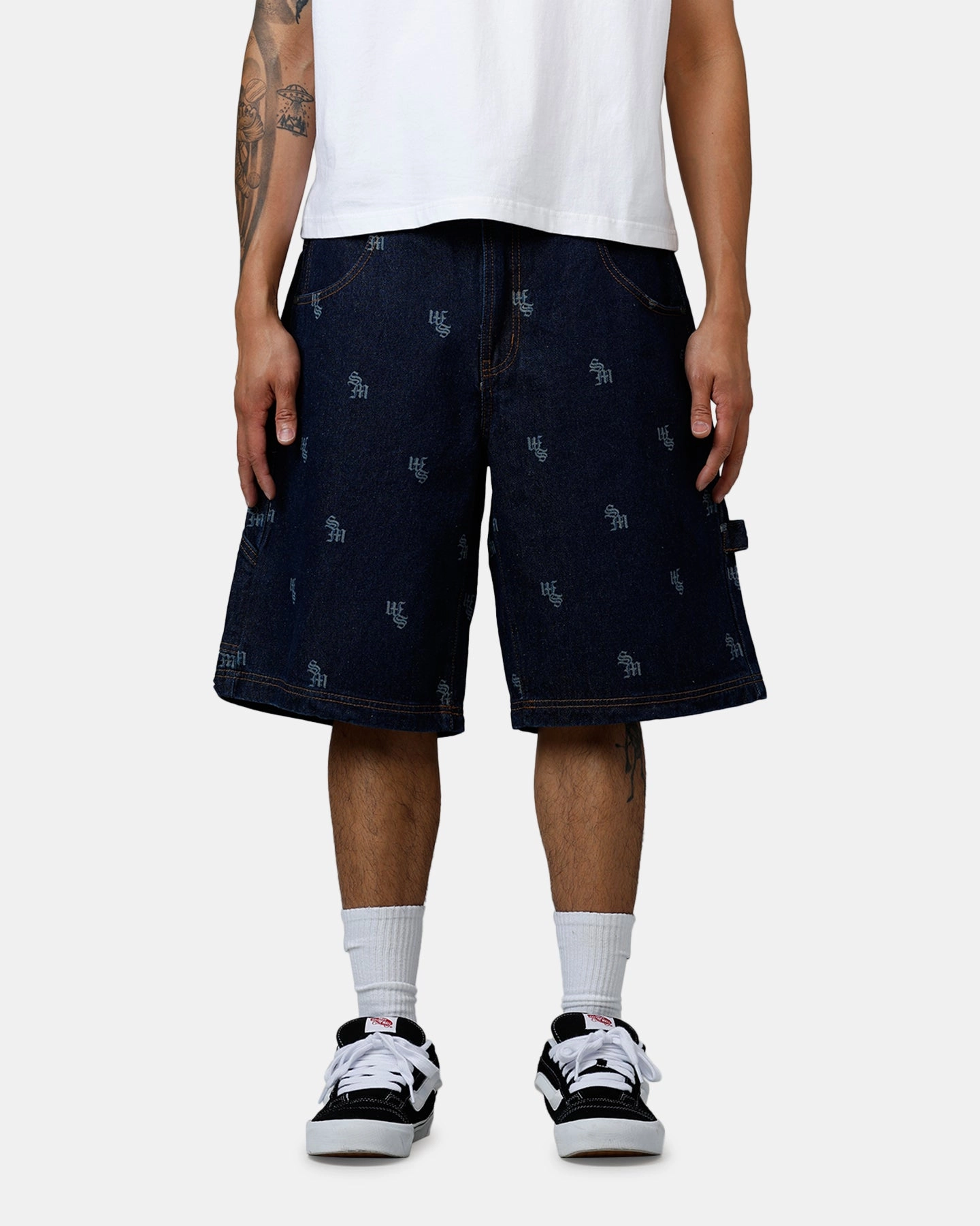 Saint Morta Amplus Denim Jorts Indigo/Tan Lightweight Feel