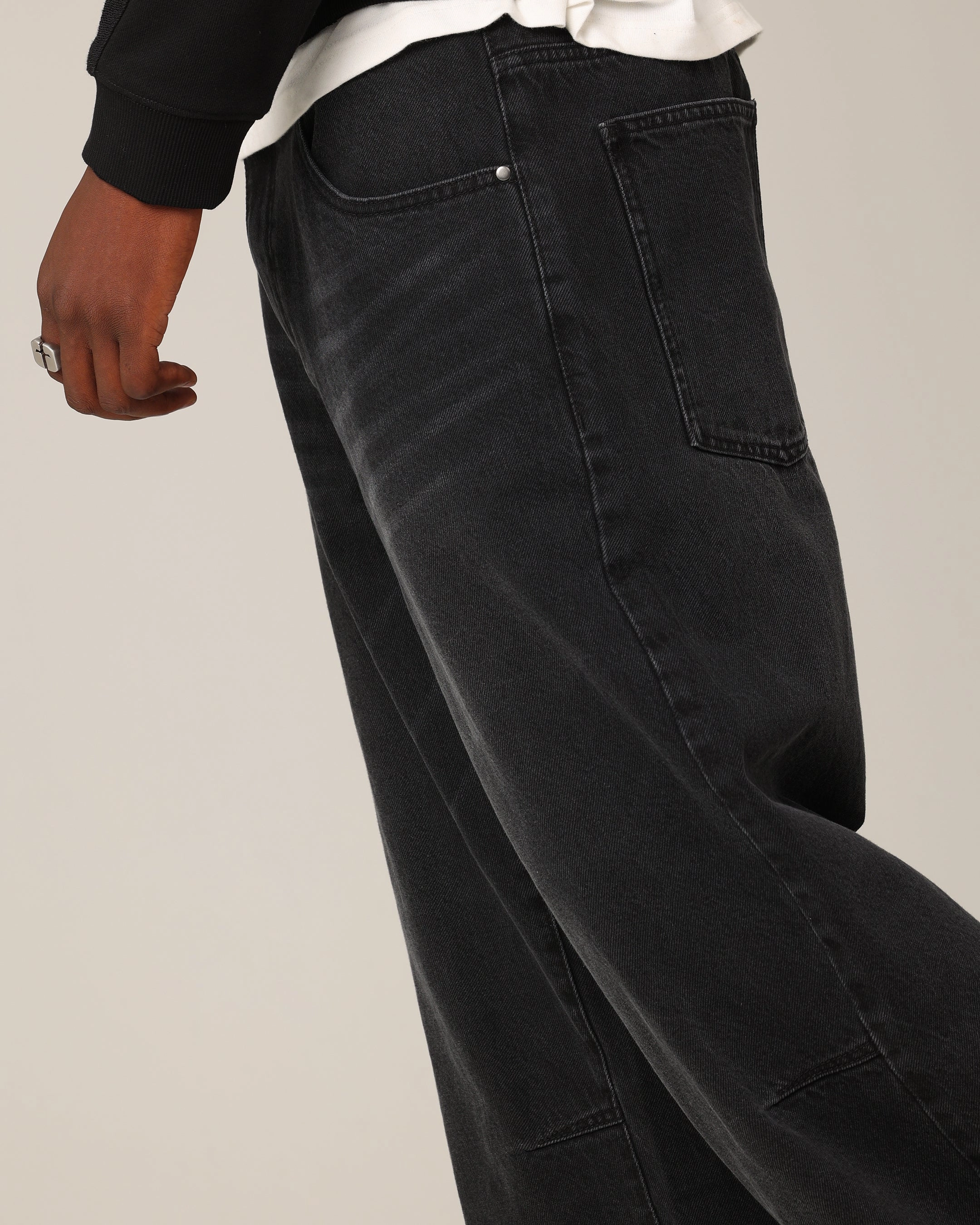 Evening Stroll Stretch Breathable Saint Morta Amplus Jeans Black Shadow