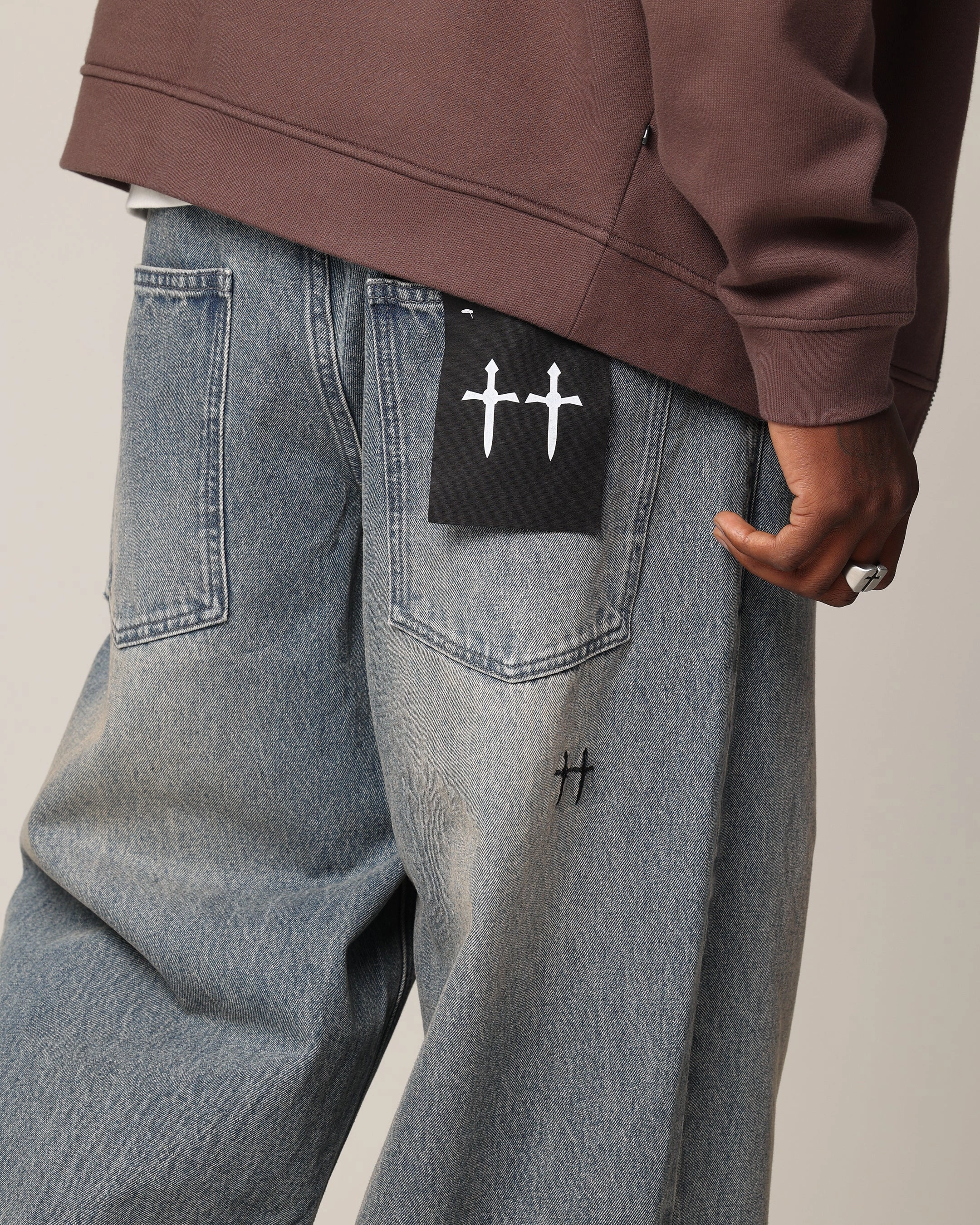 Soft Aesthetic Saint Morta Amplus Jeans Dirty Denim