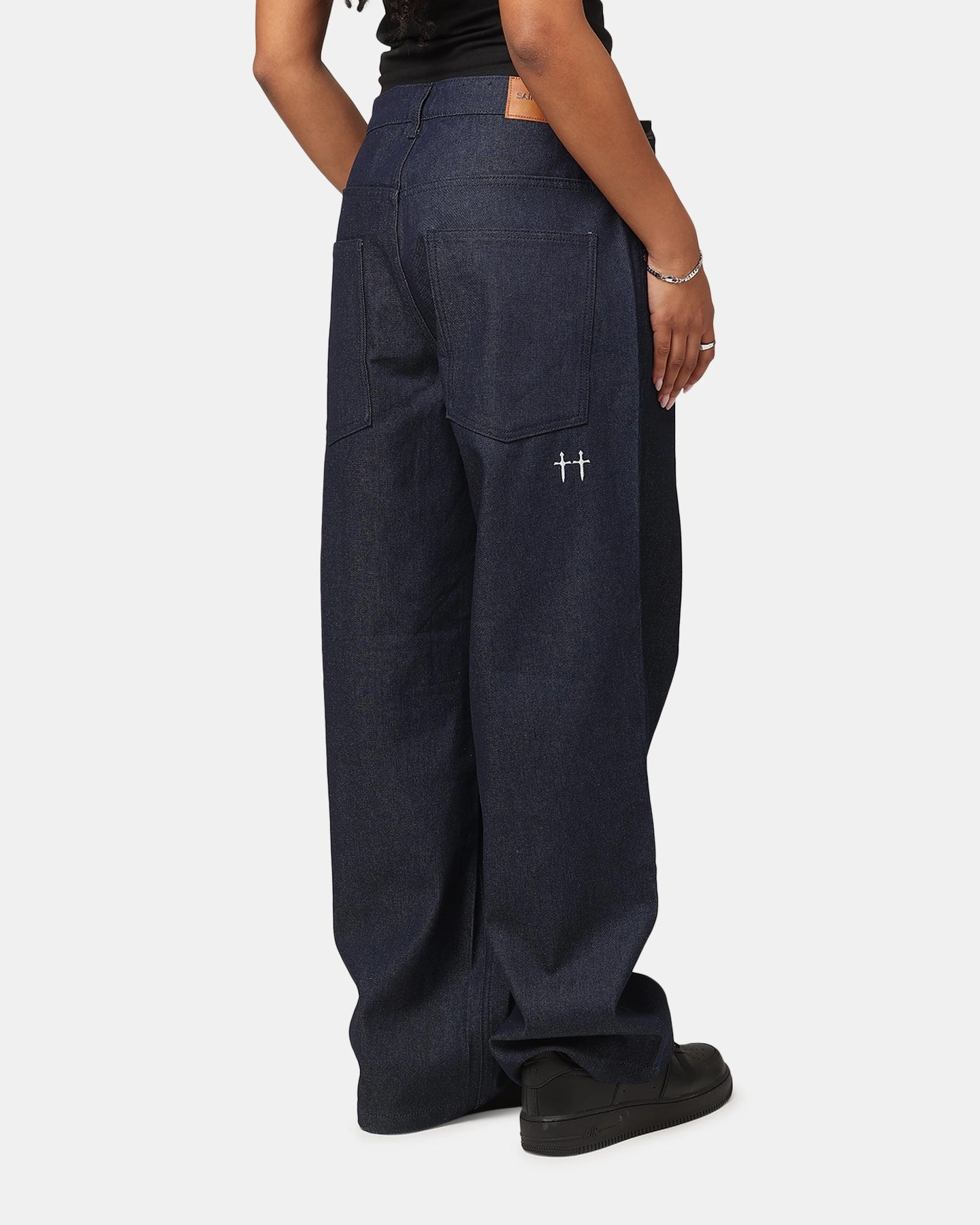 Saint Morta Amplus Jeans Indigo/Tan Bold Look Parent Style Music Event Picnic Style