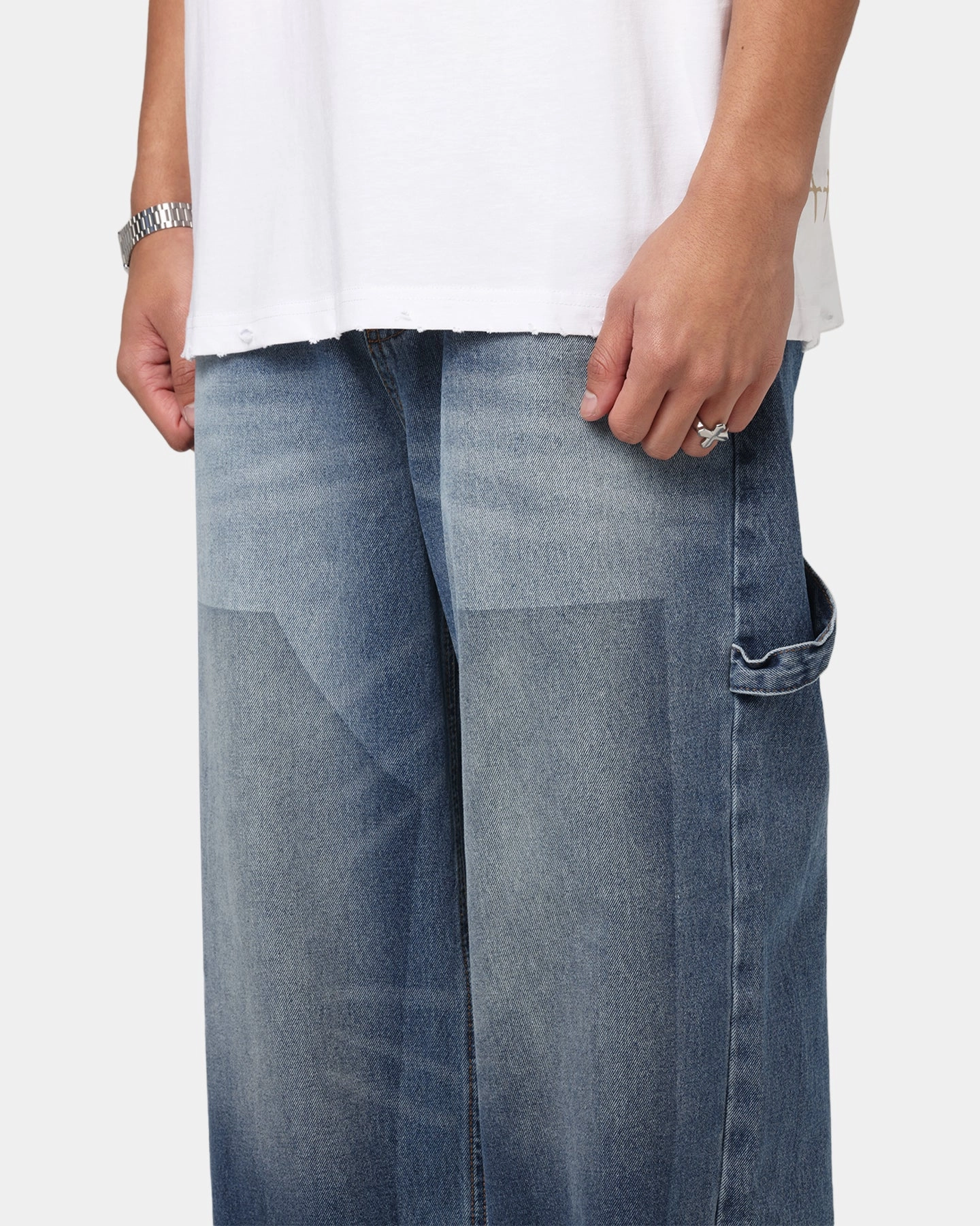 Saint Morta Amplus Recon Carpenter Jeans Vintage Blue Shrink Resistant Denim slim fit