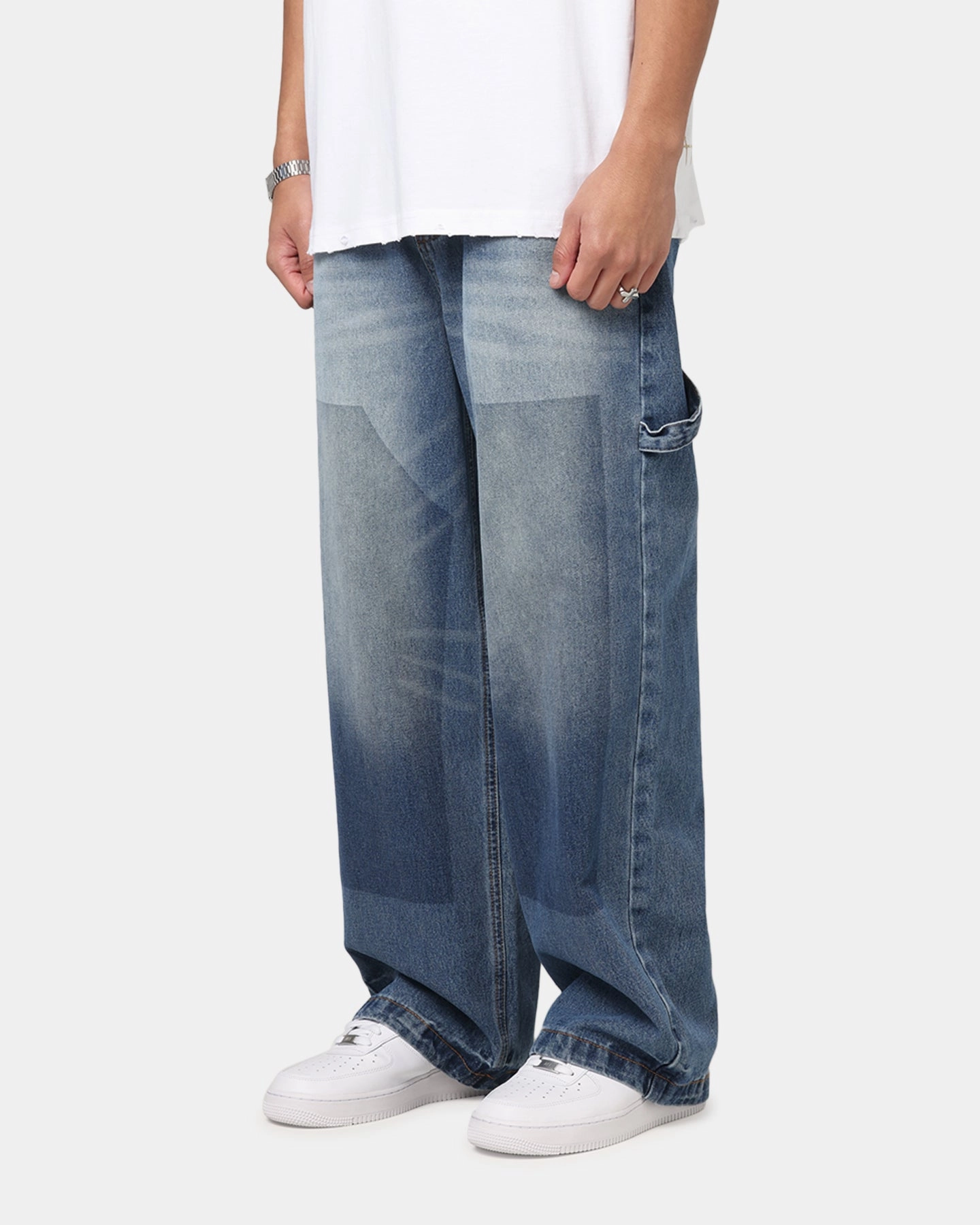 Saint Morta Amplus Recon Carpenter Jeans Vintage Blue Sustainable Road Trip Plain Favorite