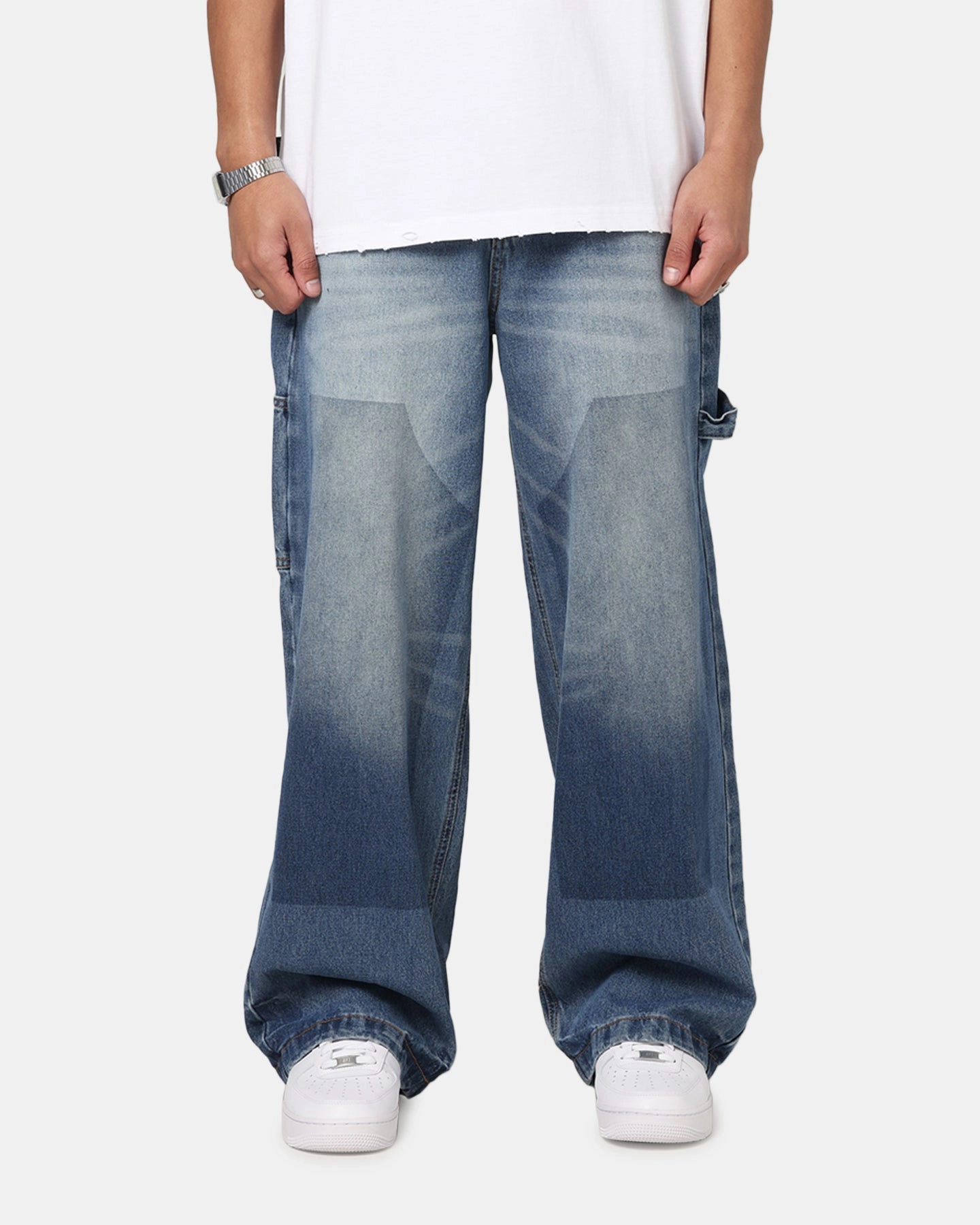 Saint Morta Amplus Recon Carpenter Jeans Vintage Blue Daily Go-To Office Wear Couple Look Work Ready