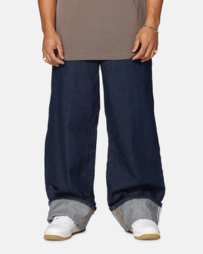 Chill Ready Go Out Style Saint Morta Amplus Selvedge Cuffed Jeans Indigo/Tan