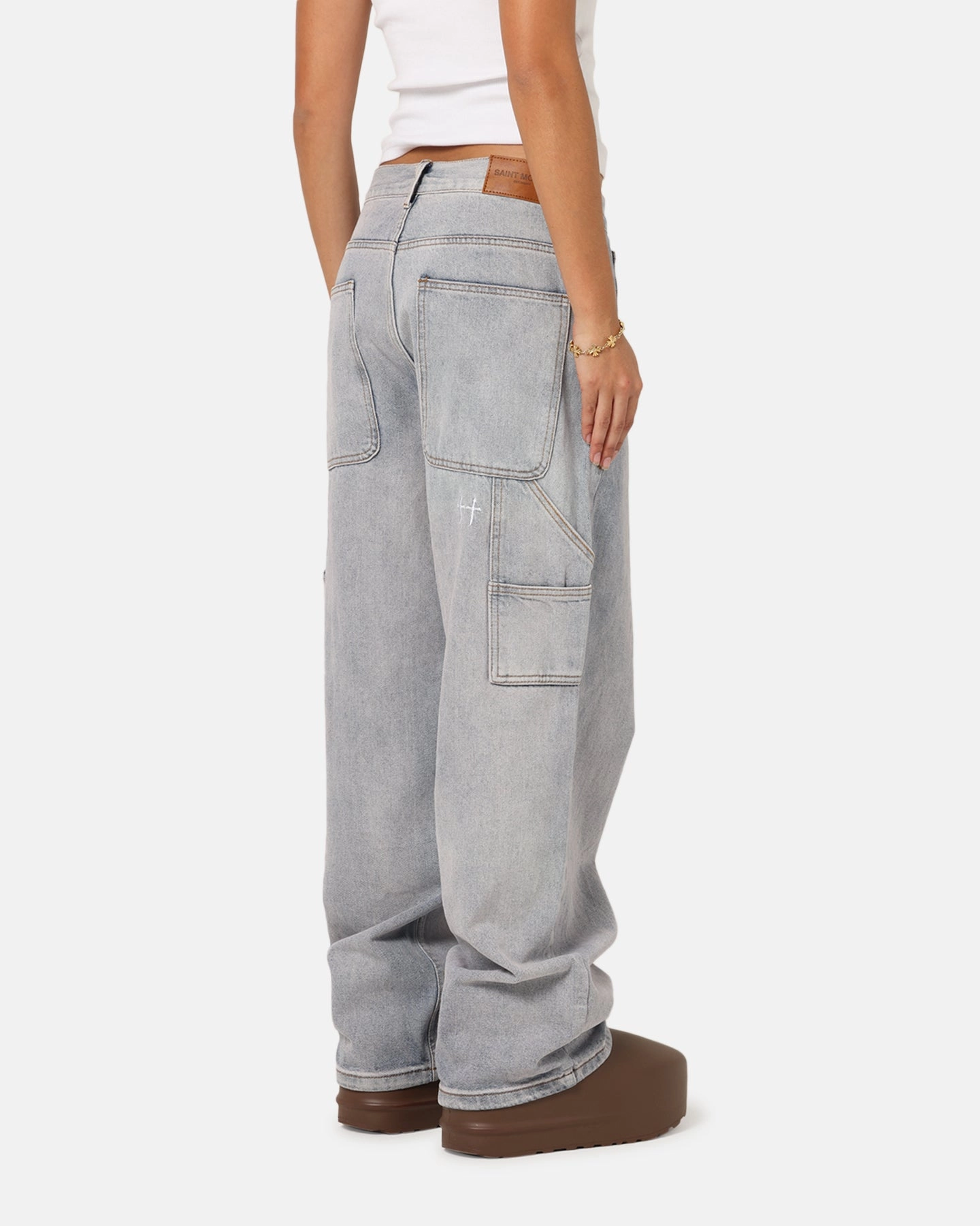 Tailored Cut Casual Street Saint Morta Amplus Vintage Jeans Washed Purple