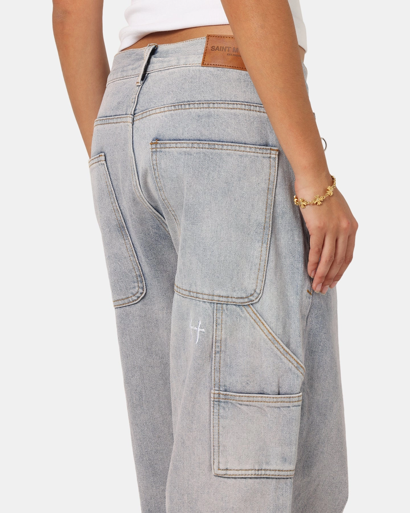 Vibrant Trendy Base Attire Saint Morta Amplus Vintage Jeans Washed Purple