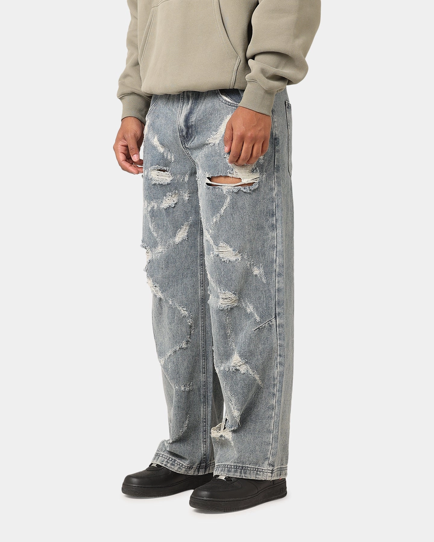 Saint Morta Amplus Web Jeans Vintage Blue Street Inspired Trend Design