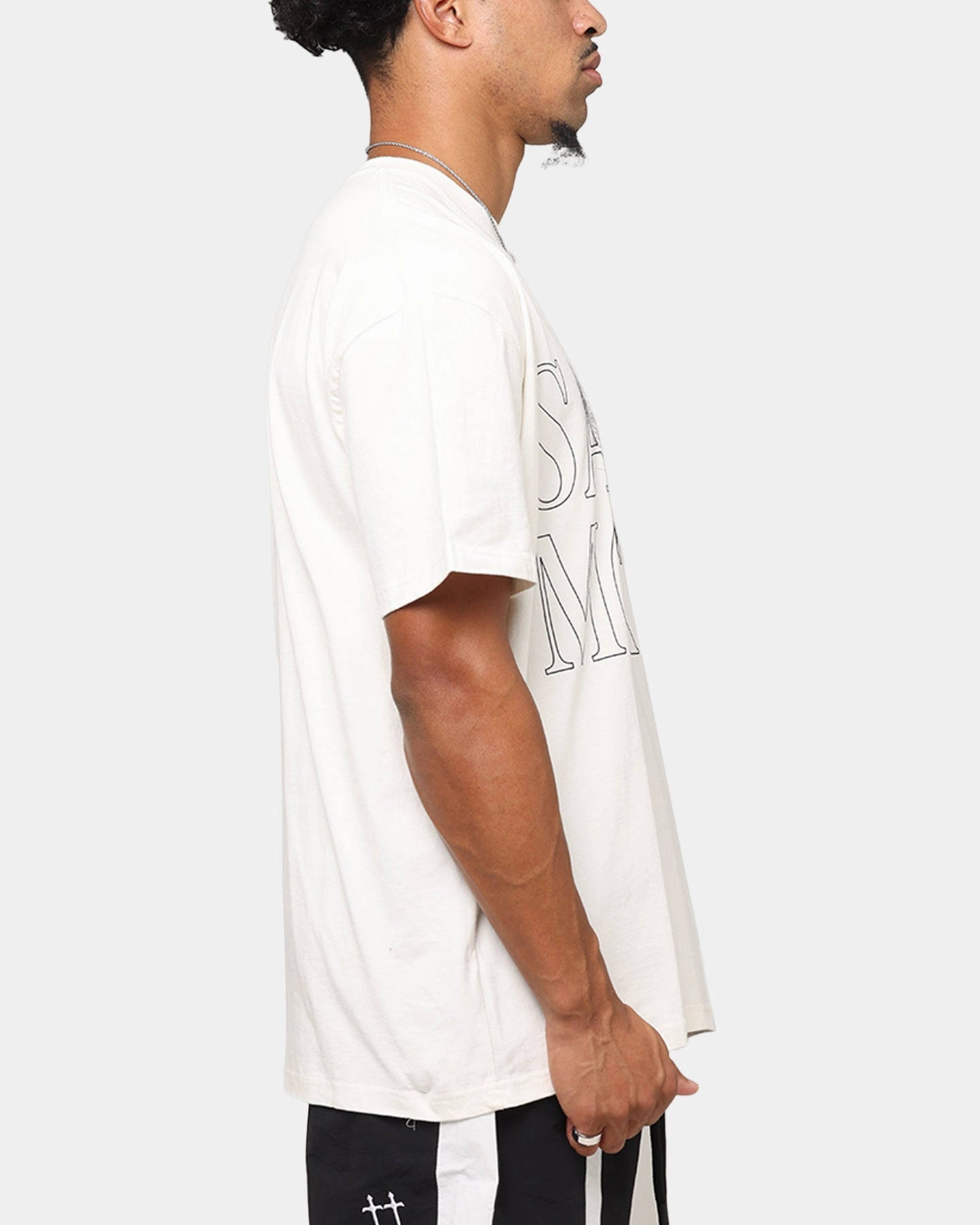 Stretch Jersey Knit Saint Morta Angelic Boxy T-Shirt Off White