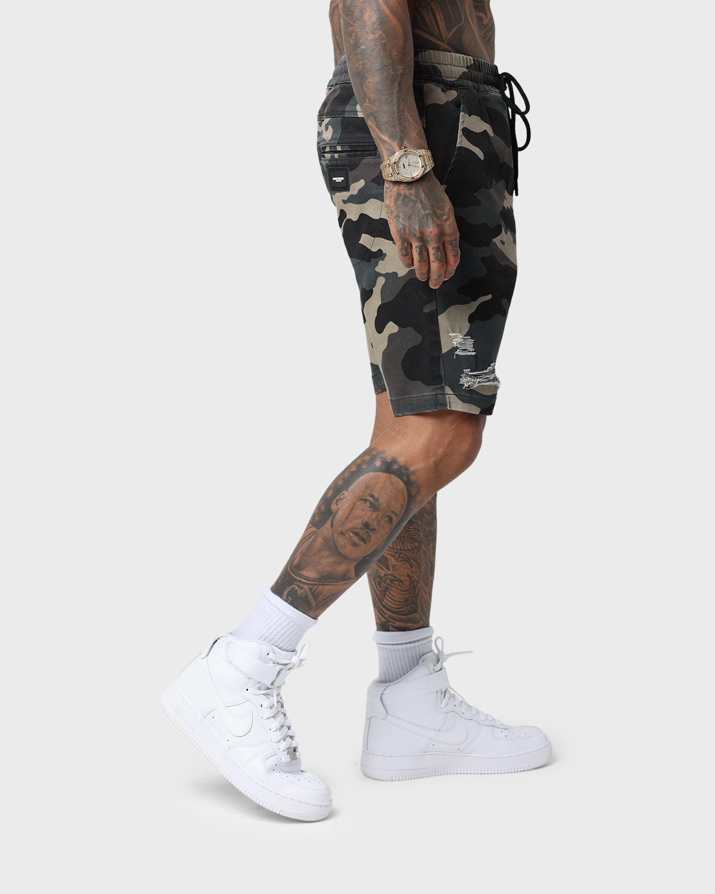 desert style holiday apparel Saint Morta Annex Camo Shorts Woodland Camo