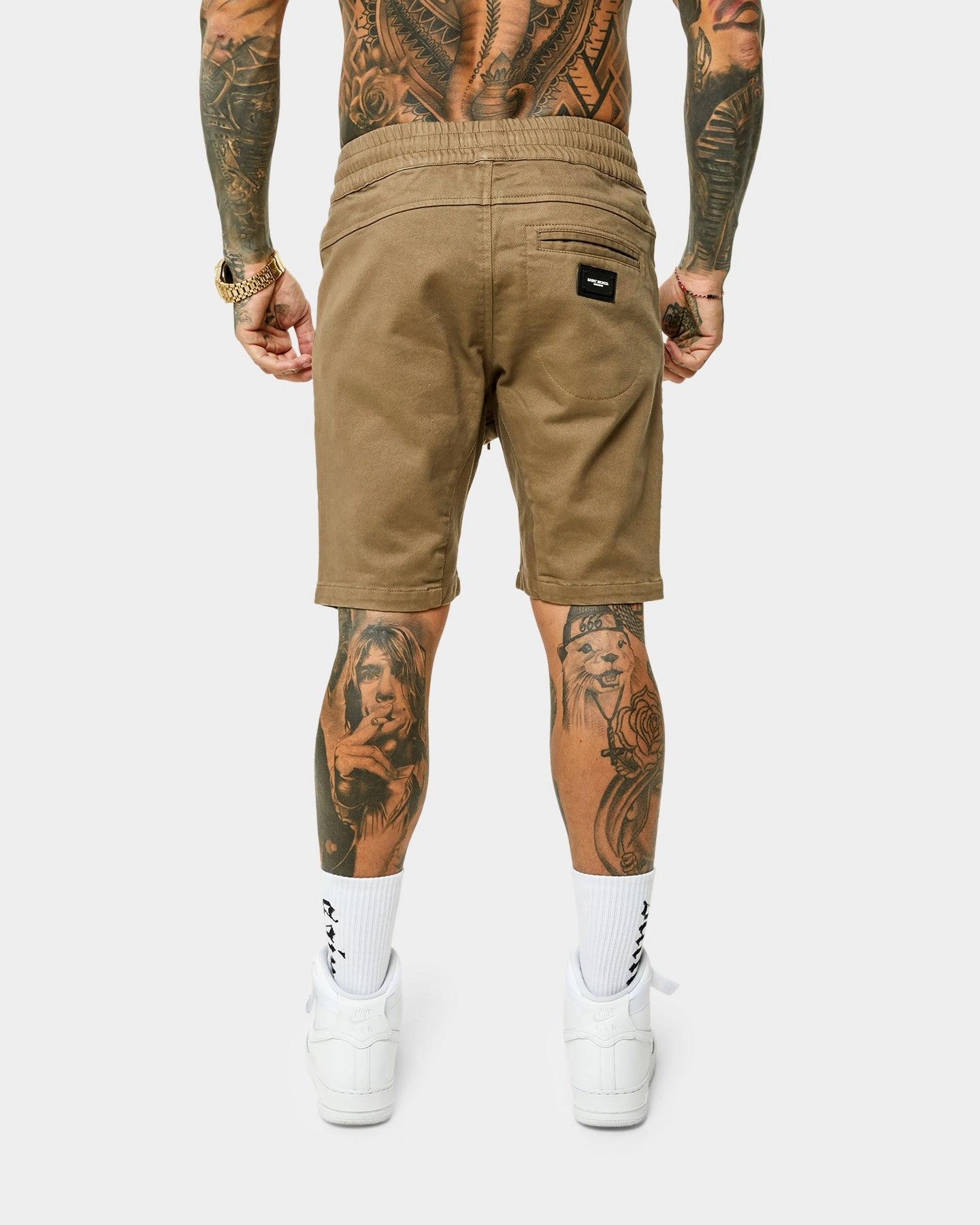 Saint Morta Annex Denim Shorts Brown Day Fit Anti Static Technology