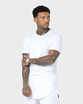 Saint Morta Annex El Duplo Short Sleeve T-Shirt White/White Durable Knit Structure