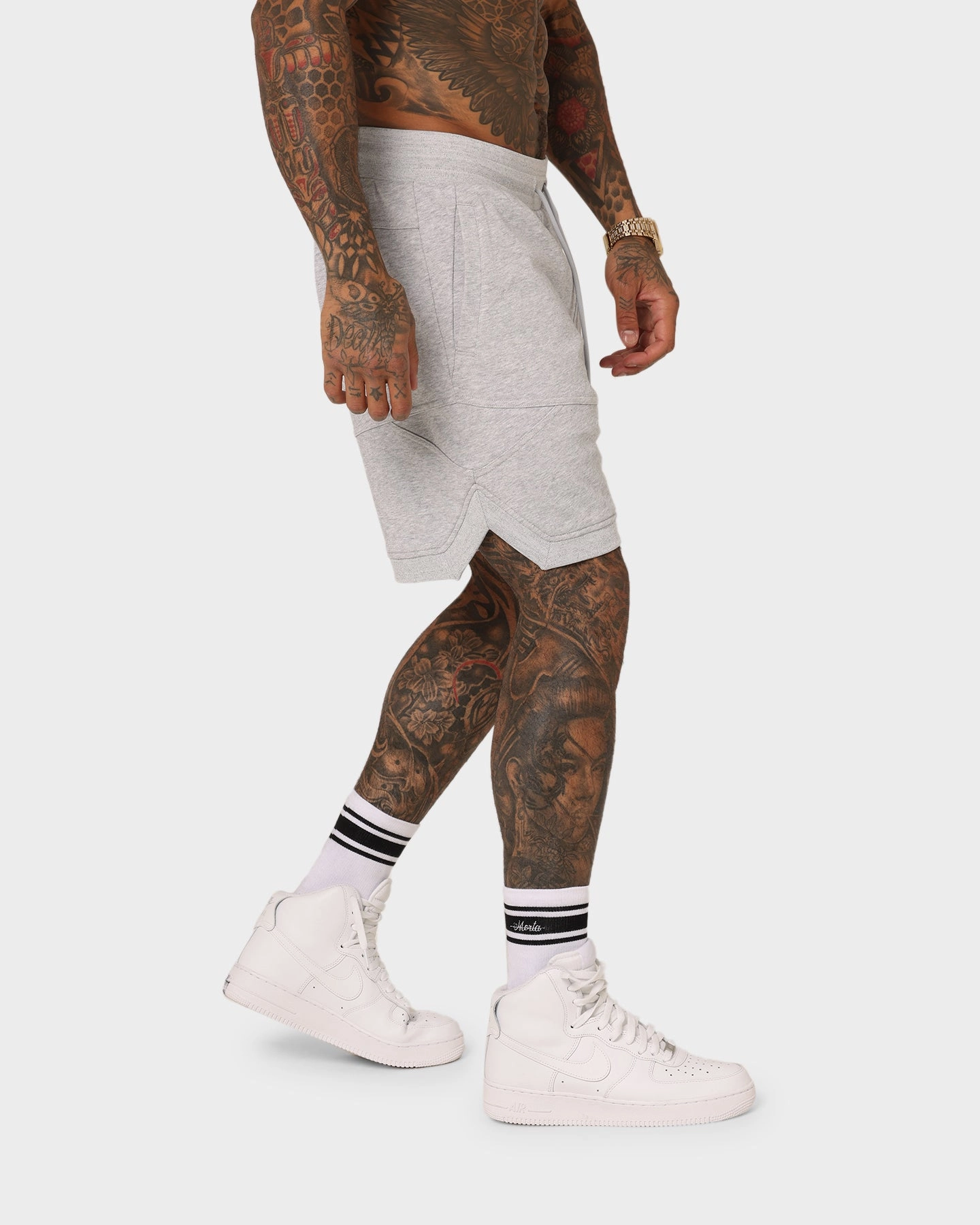 Saint Morta Annex Inset Basketball Shorts Grey Move Friendly plus-size choice