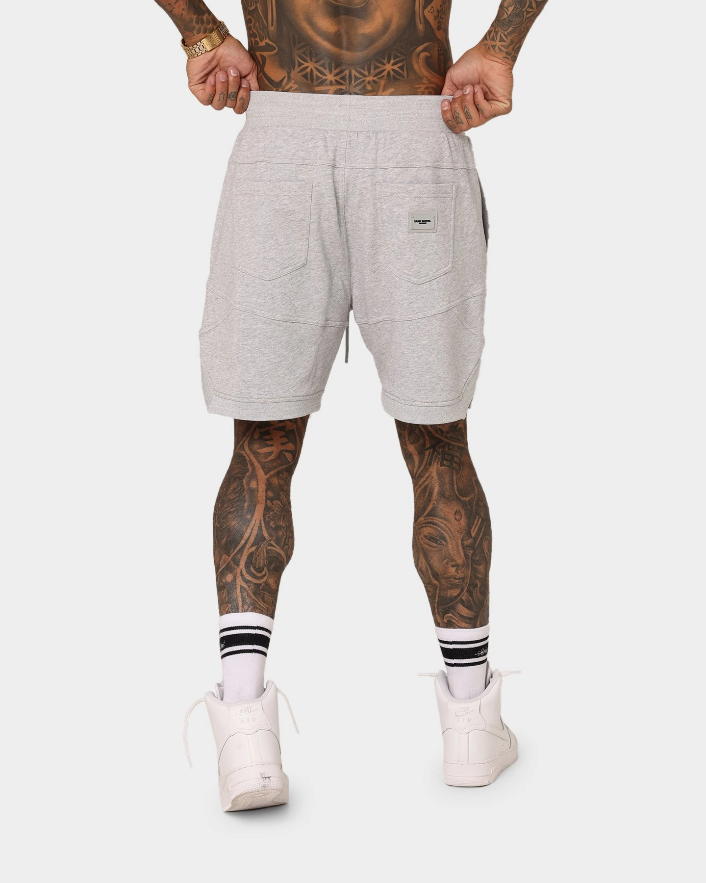 Sporty Comfort basketball clothing Saint Morta Annex Inset Basketball Shorts Grey