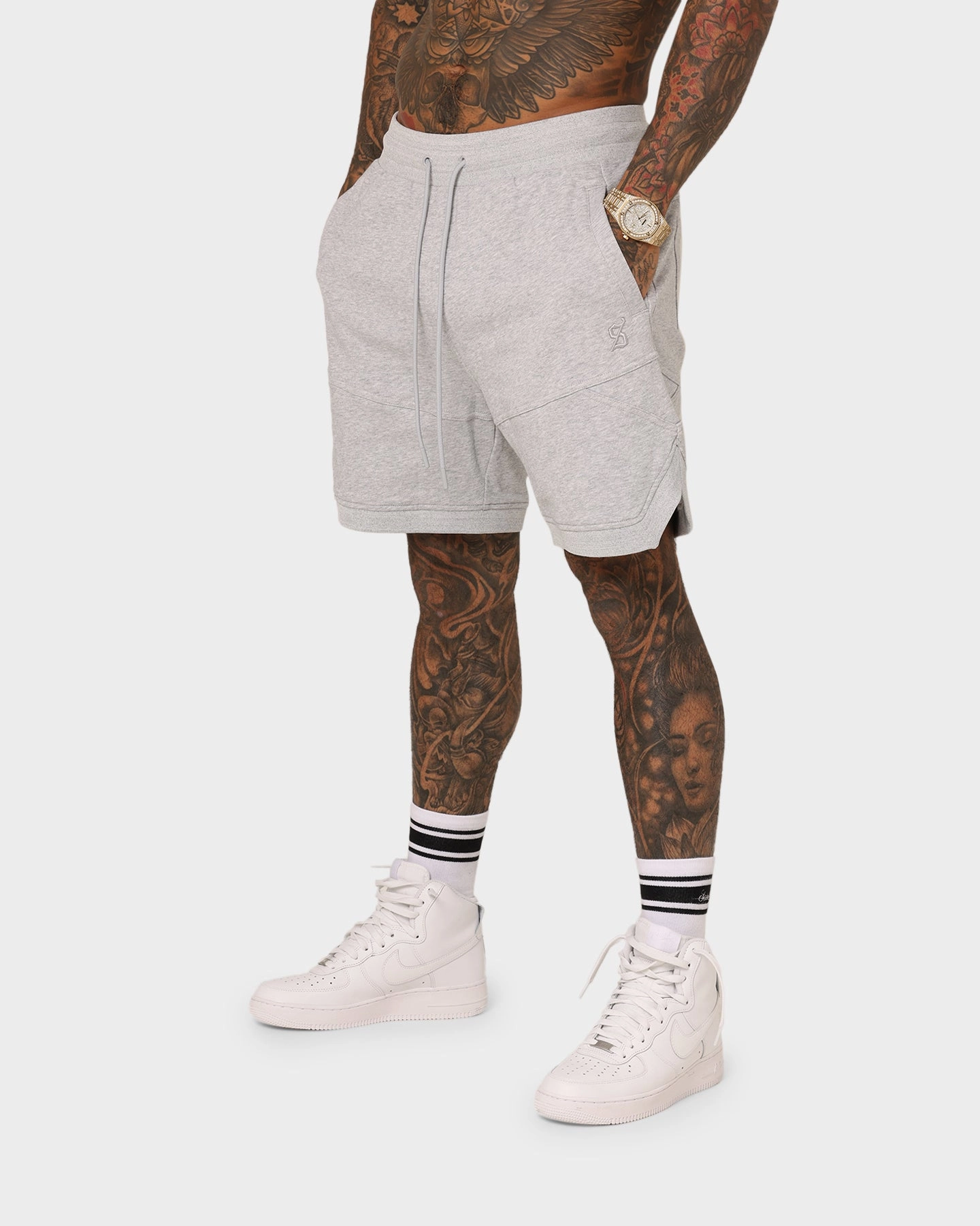 Saint Morta Annex Inset Basketball Shorts Grey Multi Pocket Functionality