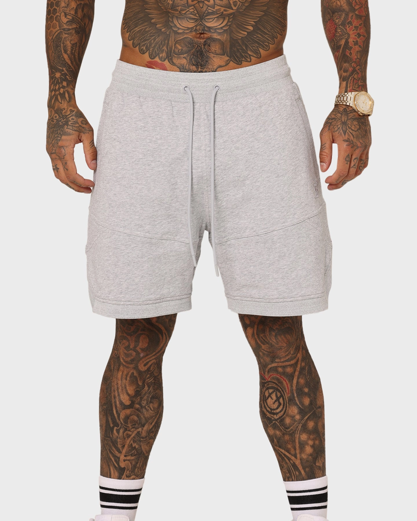 Saint Morta Annex Inset Basketball Shorts Grey music event look