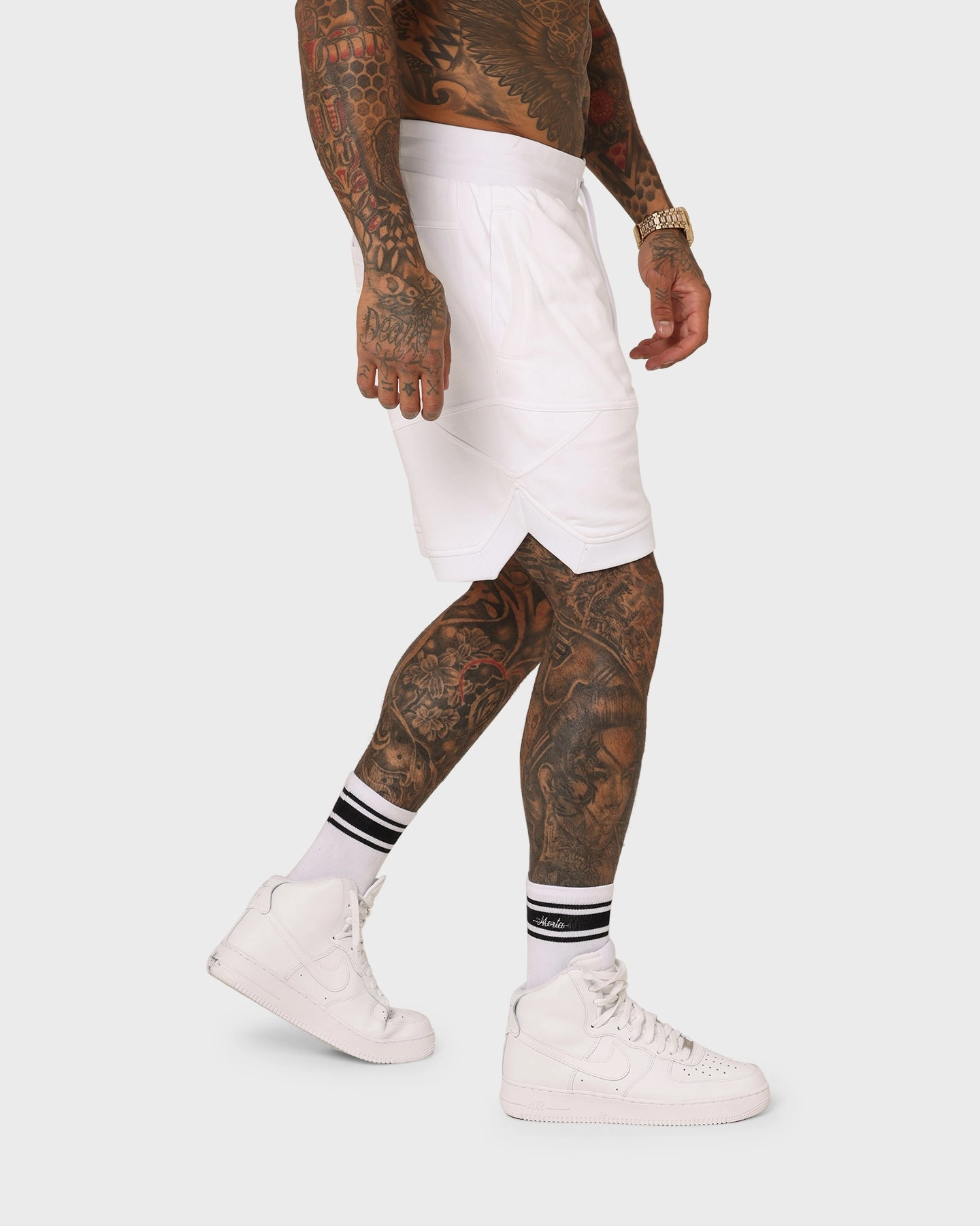 Saint Morta Annex Inset Basketball Shorts White Compression Lining Day Fit
