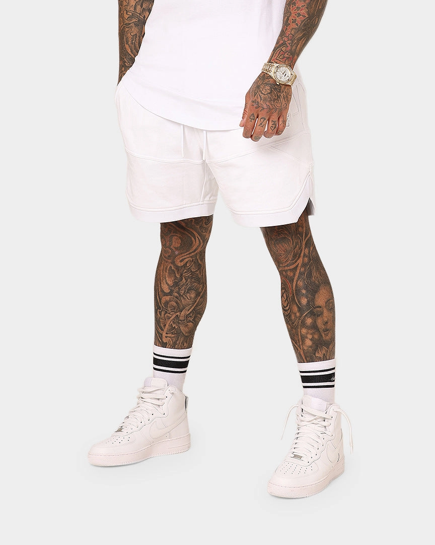 Sports Wear Reflective Safety Detailing Saint Morta Annex Inset Basketball Shorts White