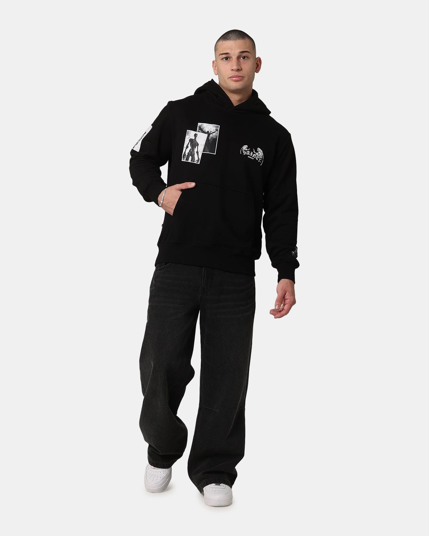 Hooded style Saint Morta Apocalypse Hoodie Black