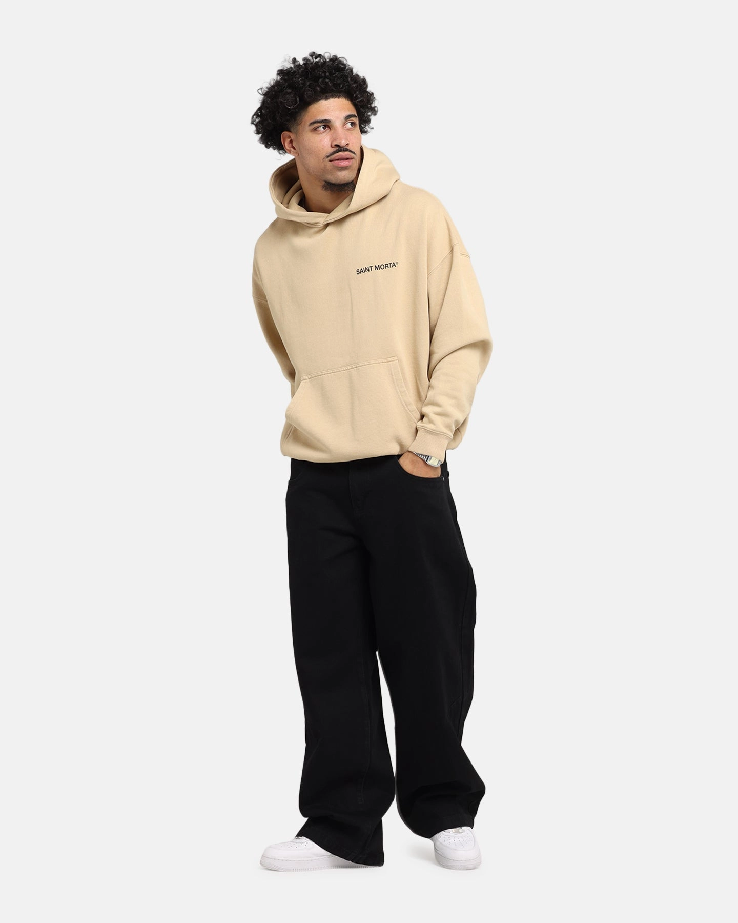 Saint Morta Awakening Boxy Hoodie Stone male users