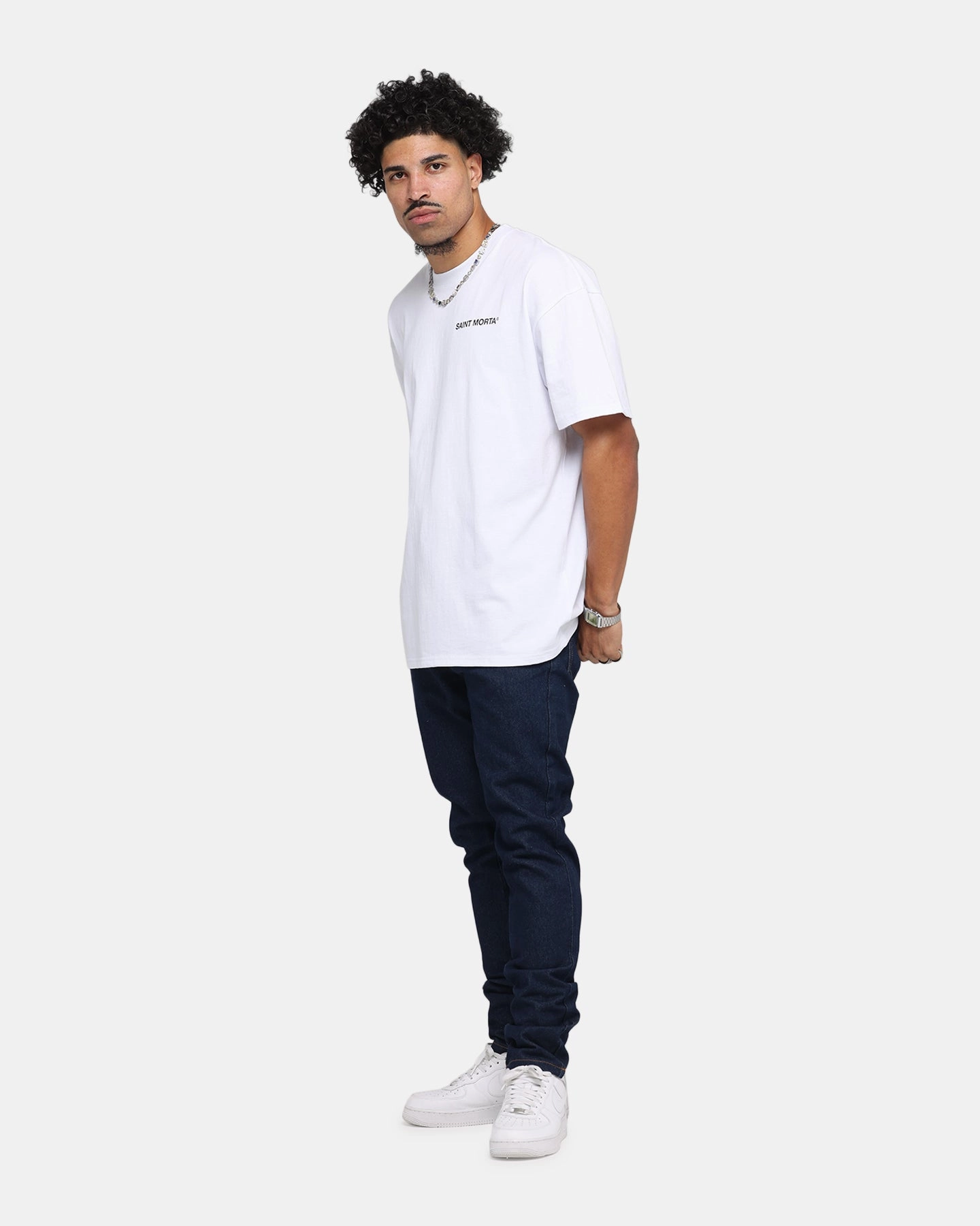 Saint Morta Awakening Boxy T-Shirt White Versatile Comfort Wear Breathable mesh panel