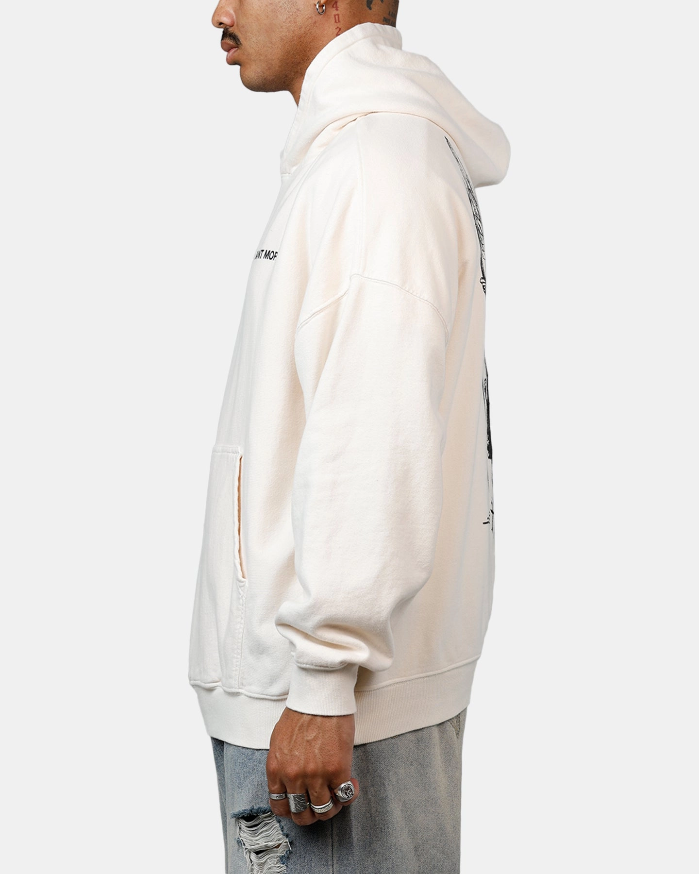 Saint Morta Awakening Premium Hoodie Off White Flexible Quilted Panels suitable for fashion contests