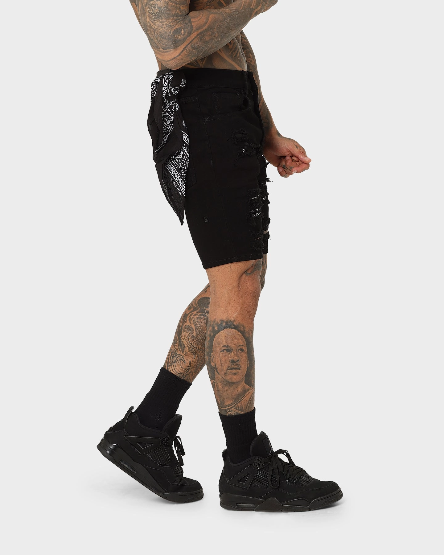 beach volleyball gear Saint Morta Bandana Summum Shorts Black/White